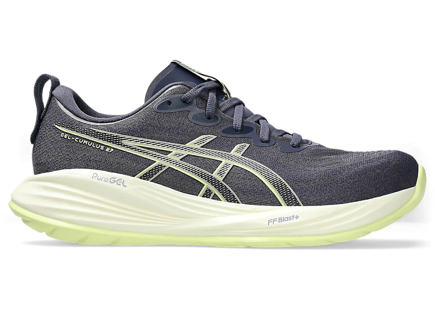 アシックス 藍色 インディゴ 黄色 イエロー スニーカー メンズ ASICS GEL-CUMULUS 27 INDIGO FOG LUCID YELLOW / INDIGO FOG LUCID YELLOW
