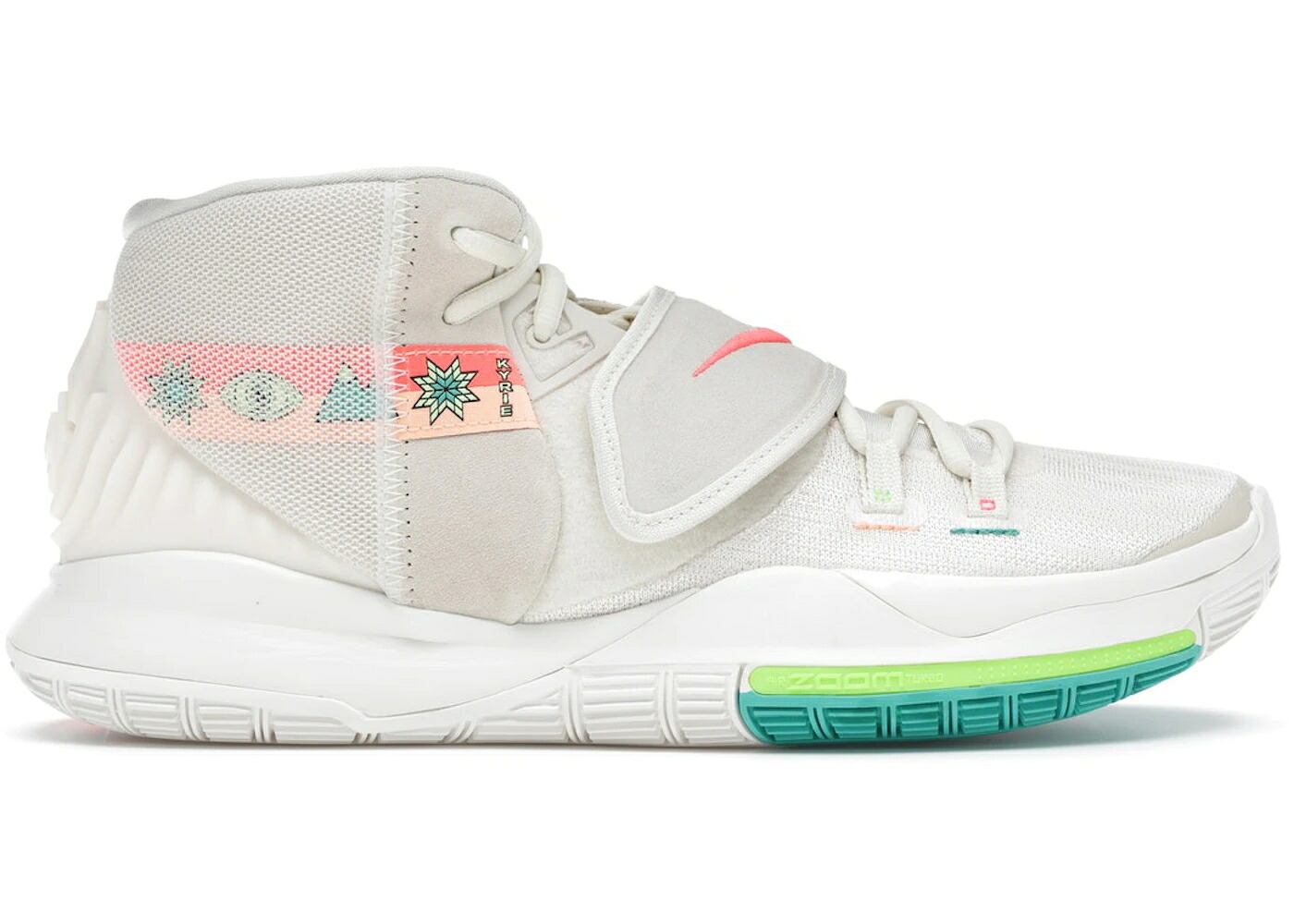ナイキ カイリー 皮膚軟化剤 緑 緑であること スニーカー メンズ NIKE KYRIE 6 N7 SAIL / LIGHT CREAM SAIL ELECTRIC GREEN