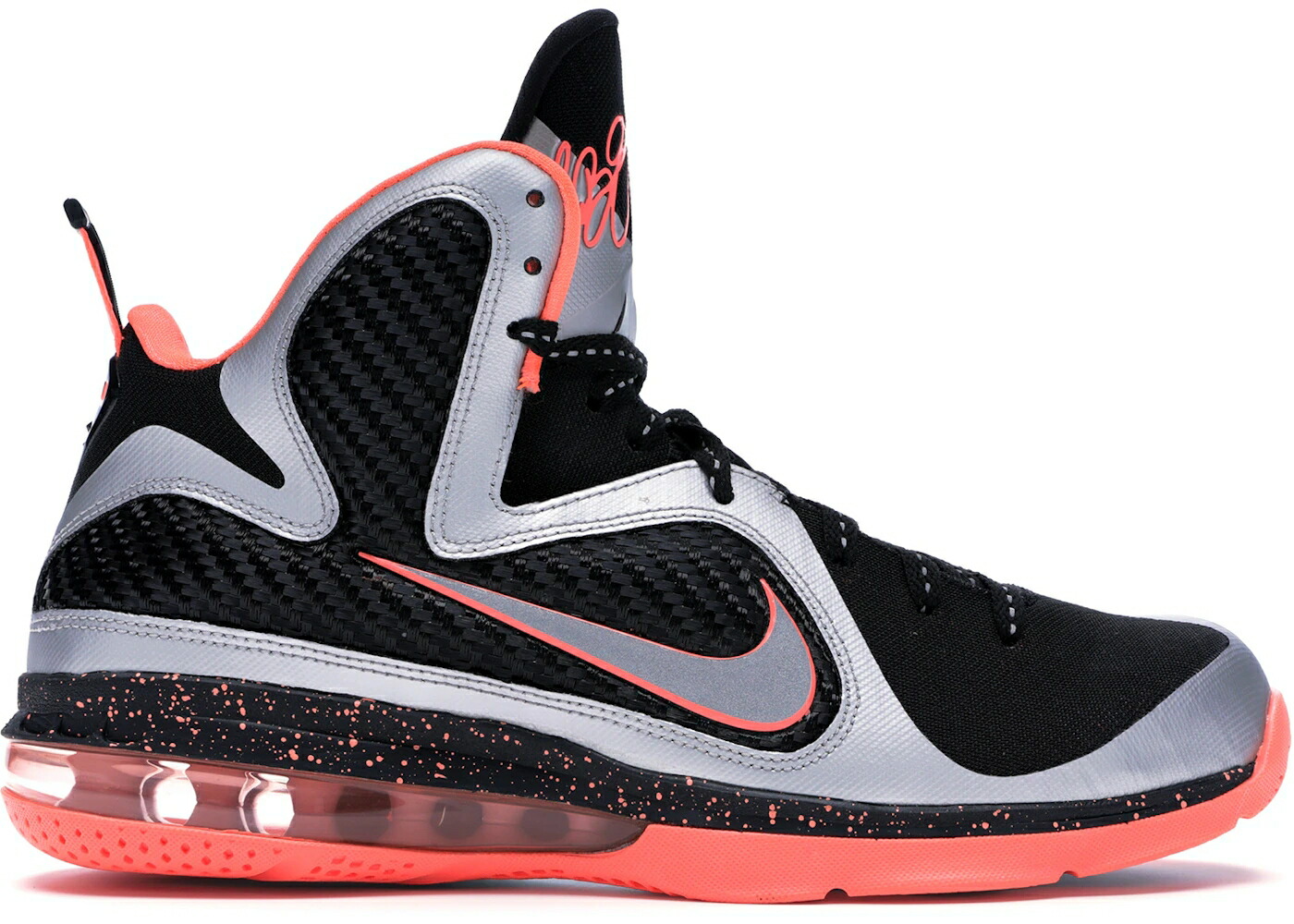 ナイキ レブロン しろがね色 しろがね色 スニーカー メンズ NIKE LEBRON 9 MANGO / METALLIC SILVER METALLIC SILVER