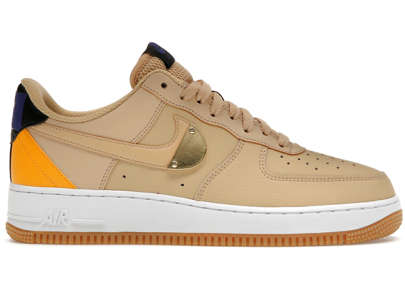 ナイキ 黄味がかった 黄色 紺色 米国海軍 空軍 スニーカー メンズ NIKE AIR FORCE 1 LOW 07 LV8 TAN YELLOW / TAN YELLOW NAVY
