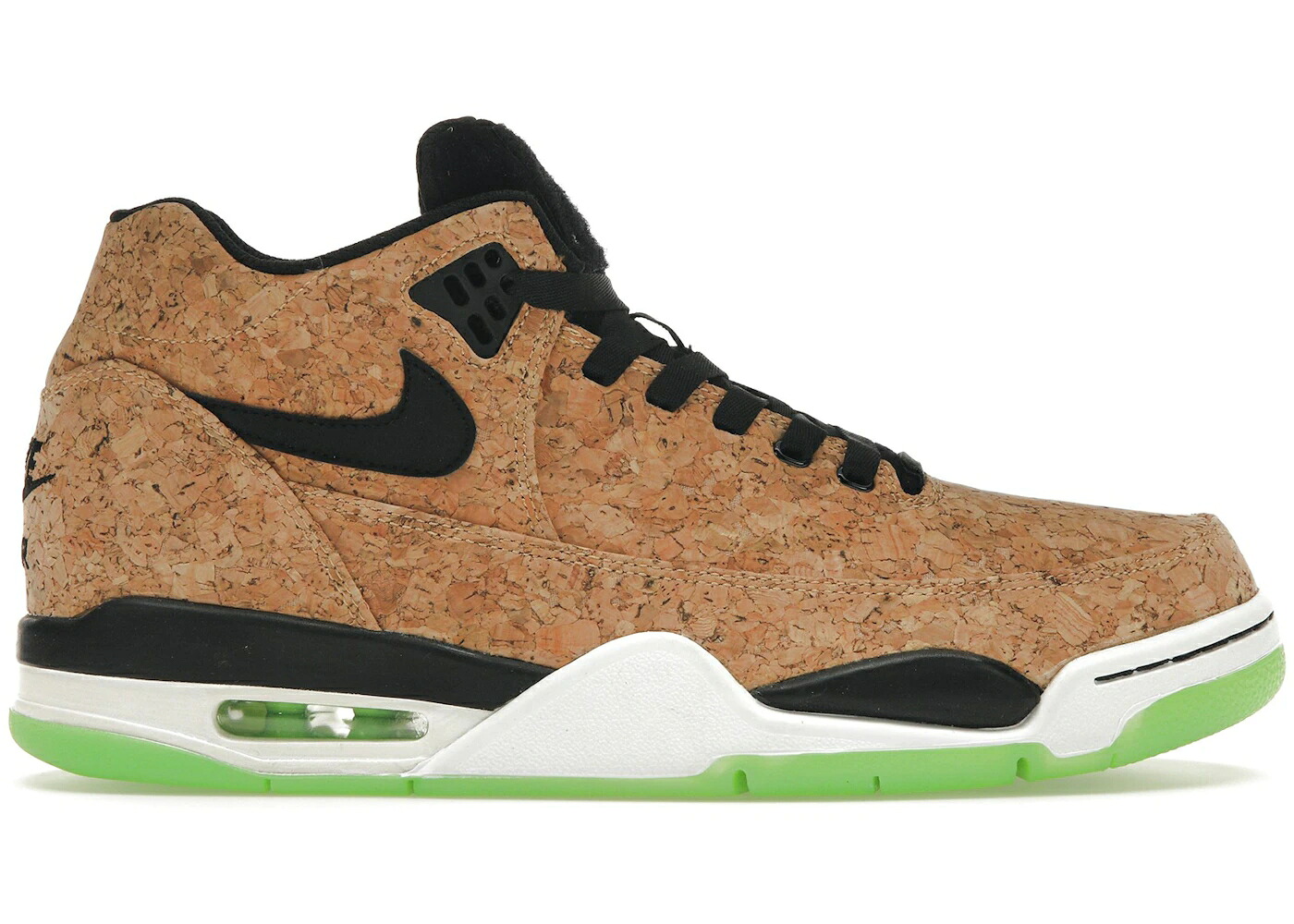 ナイキ 航空 自然的 黒いこと 黒いこと 緑 緑であること スニーカー メンズ NIKE FLIGHT SQUAD CORK / NATURAL BLACK VOLTAGE GREEN