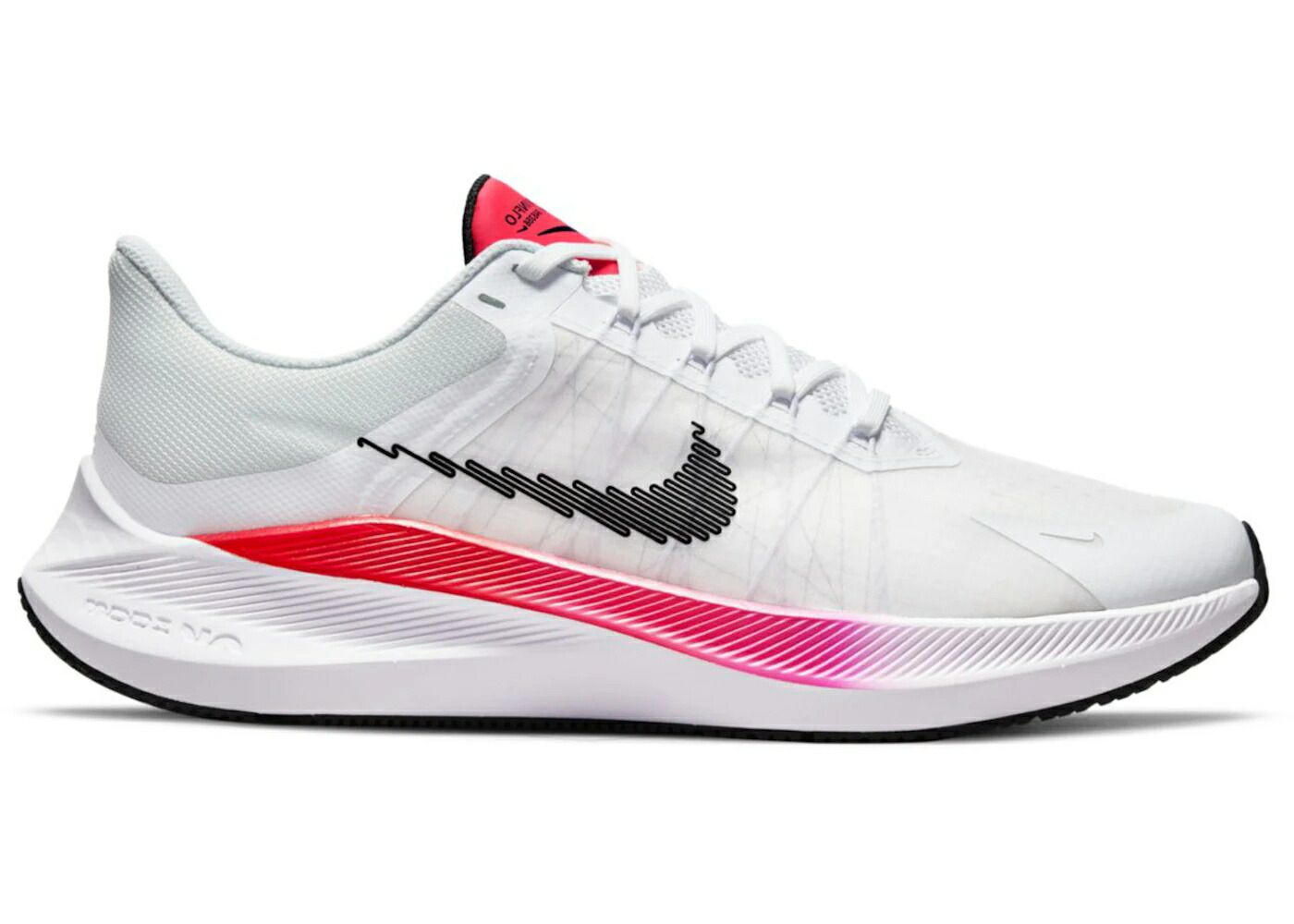 ナイキ 白色 ホワイト クリムゾン スニーカー メンズ NIKE WINFLO 8 RAWDACIOUS / WHITE BRIGHT CRIMSON TOTAL