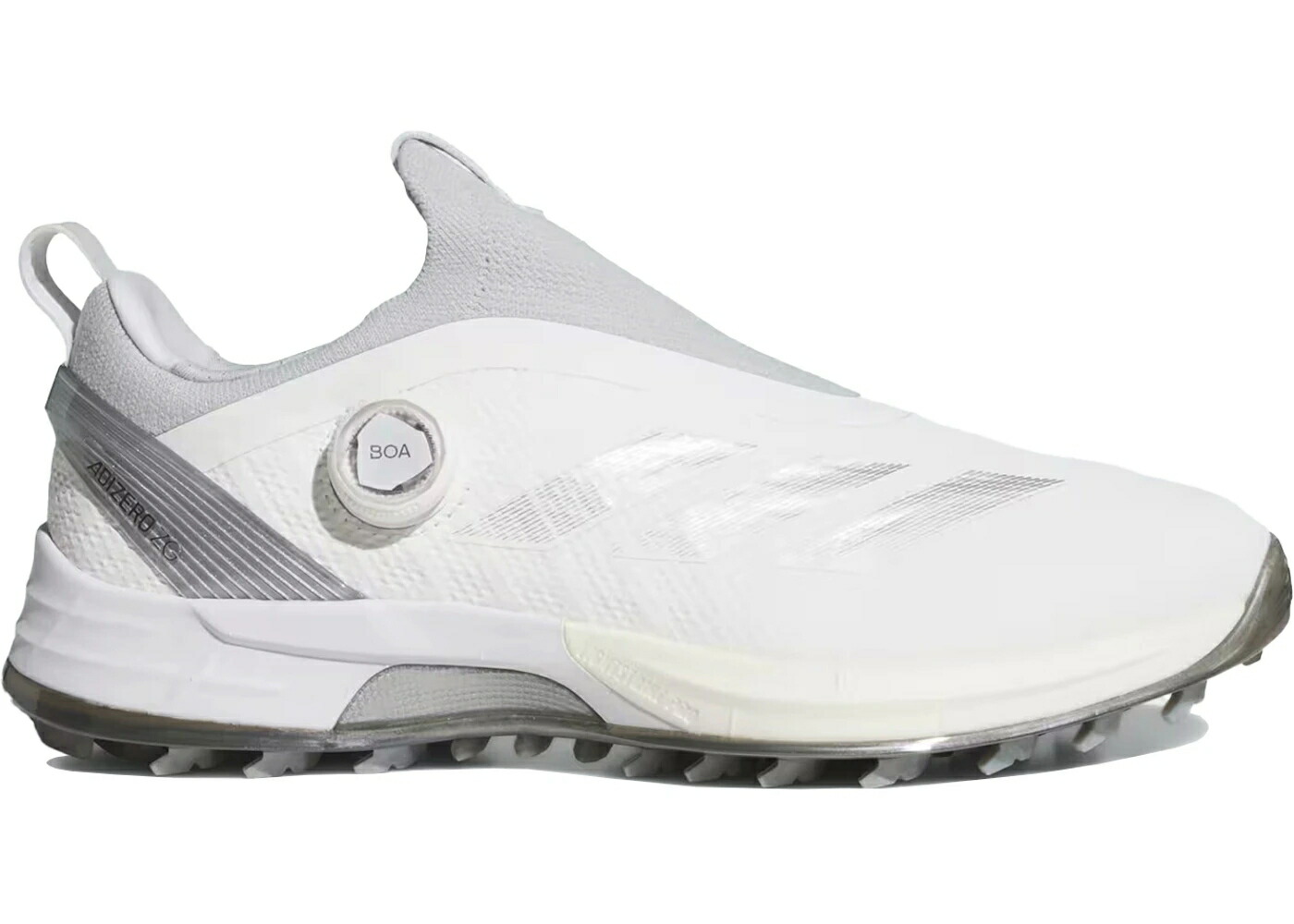 アディダス アディゼロ ゴルフ 白いこと 白いこと しろがね色 しろがね色 スニーカー メンズ ADIDAS ADIZERO ZG BOA SPIKELESS GOLF CLOUD WHITE SILVER METALLIC / CLOUD WHITE SILVER METALLIC