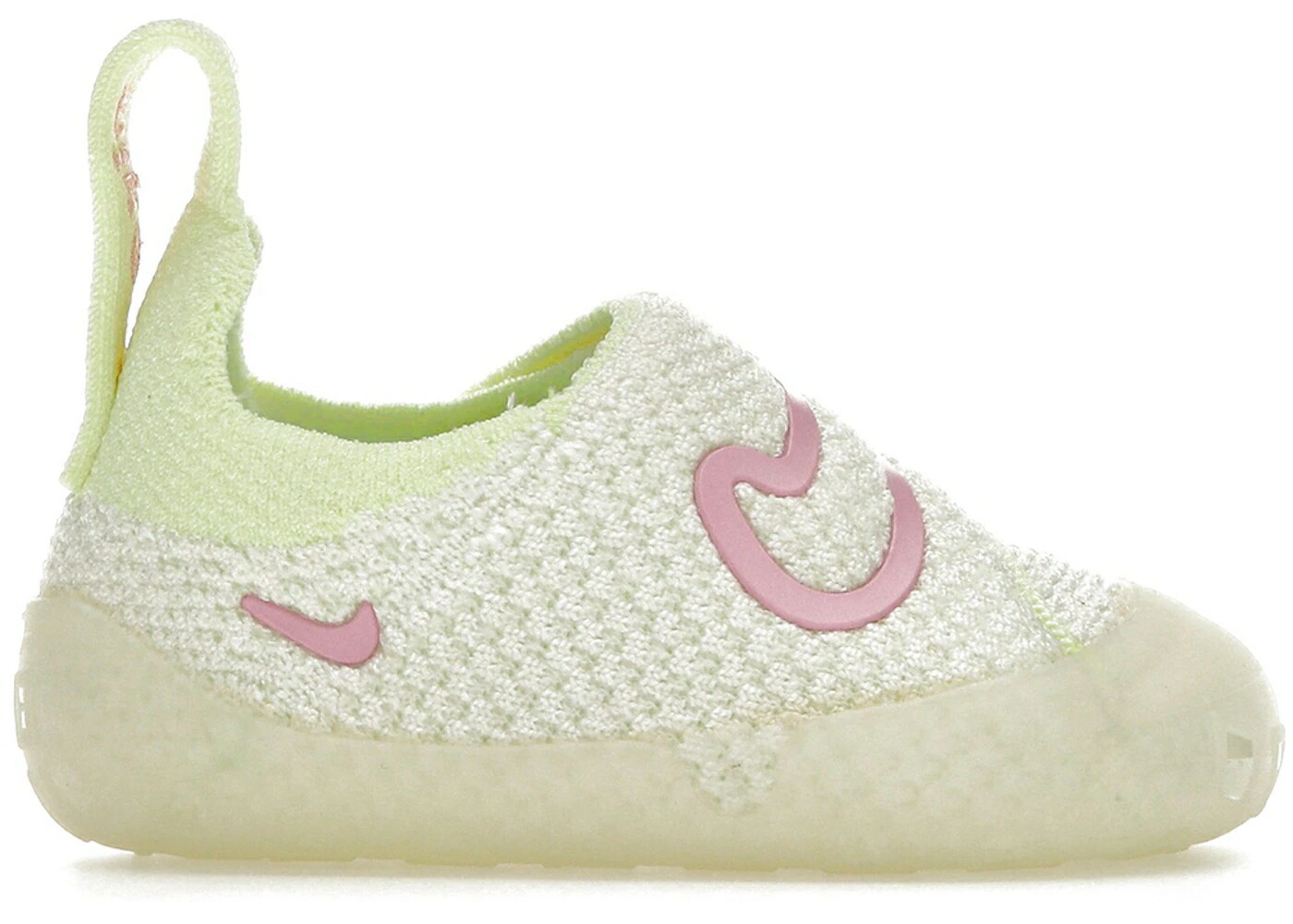 ナイキ スウッシュ スウォッシュ サクラ色 ライズ 白いこと 白いこと お坊っちゃん キッズ NIKE SWOOSH 1 BARELY VOLT PINK RISE (TD) / COCONUT MILK WHITE BARELY VOLT