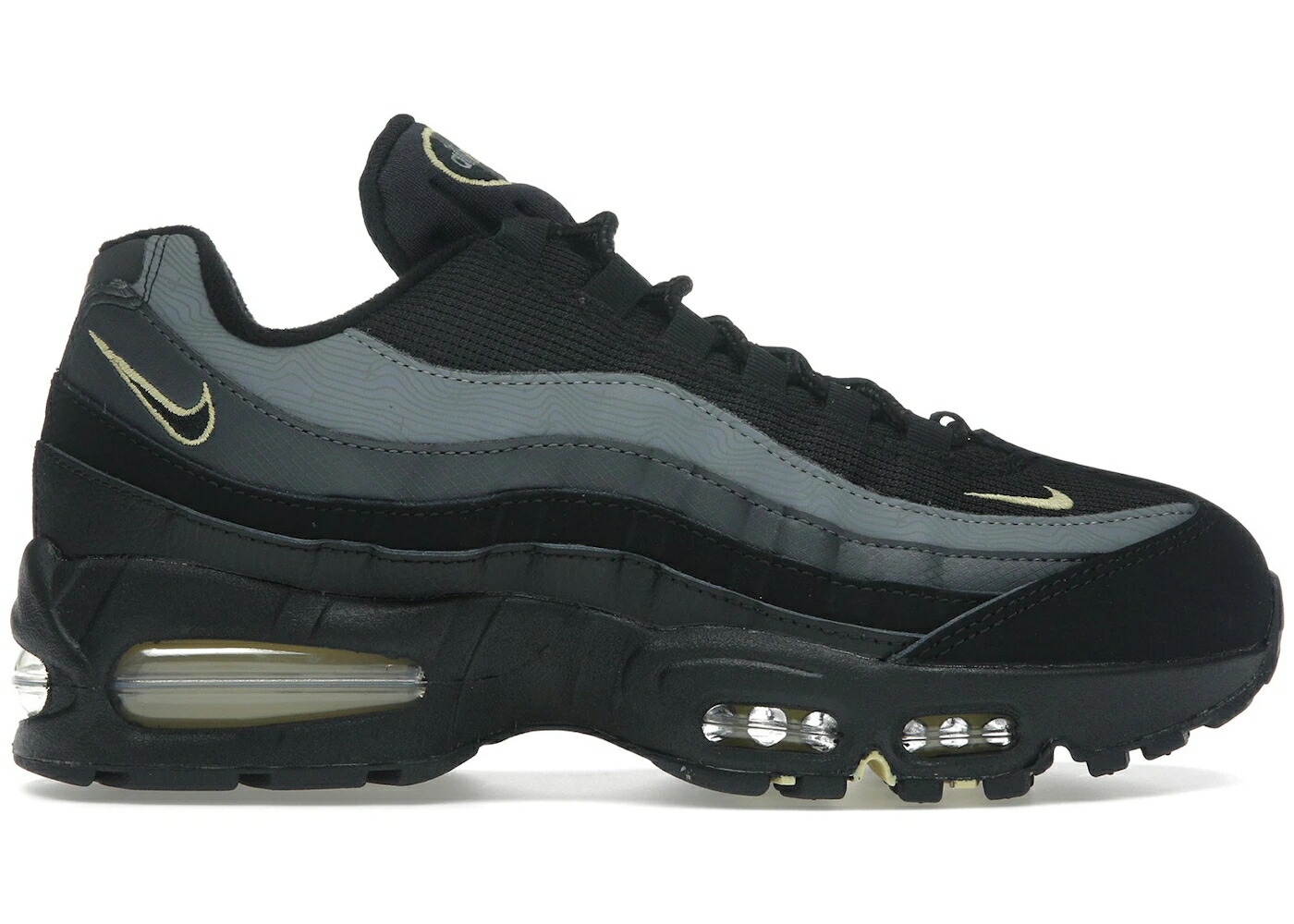 ナイキ マックス 砂上の楼閣 黒いこと 黒いこと ゴールド 大気圏マックス スニーカー メンズ NIKE AIR MAX 95 OG BIG BUBBLE BATMAN / BLACK BUFF GOLD ANTHRACITE BLACK
