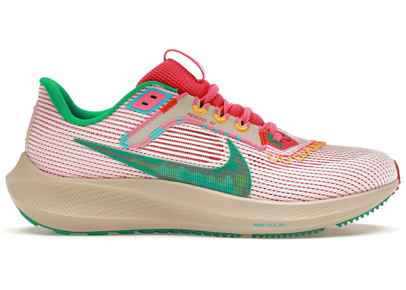 ナイキ 望遠レンズ ペガサス 競技場 緑 緑であること 望遠レンズペガサス スニーカー メンズ NIKE AIR ZOOM PEGASUS 40 FAMILIA / SAIL STADIUM GREEN SANDDRIFT
