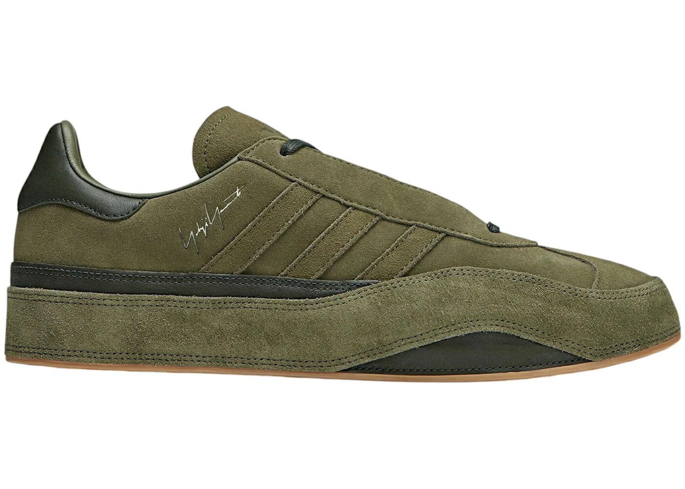 アディダス ガゼル オリーブ ナイト爵 積貨委託貨物 スニーカー メンズ ADIDAS Y-3 GAZELLE OLIVE STRATA NIGHT CARGO / OLIVE STRATA OLIVE STRATA NIGHT