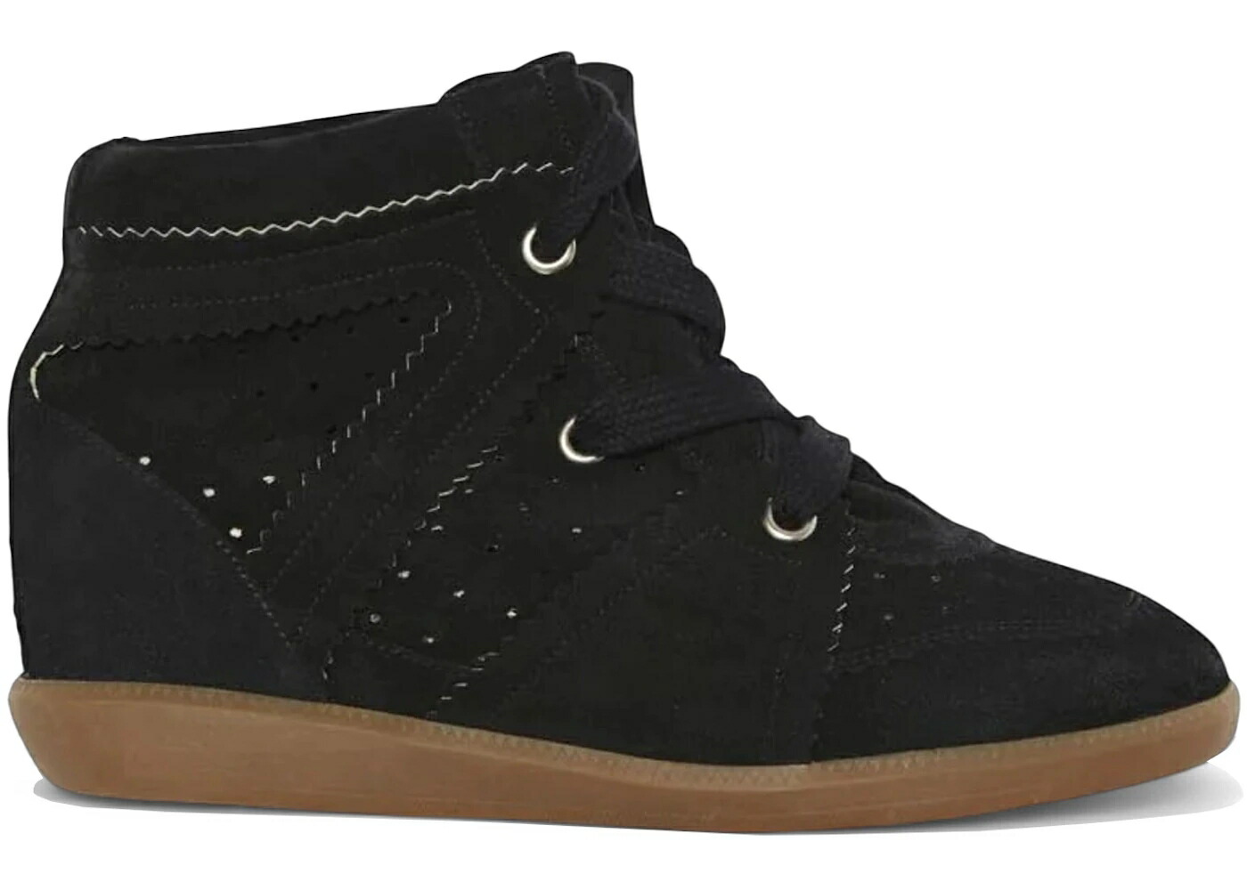イザベルマランエトワール スエード スウェード レザー ウェッジ 黒色 ブラック WOMEN スニーカー レディース ISABEL MARANT ISABEL MARANT BOBBY SUEDE CALFSKIN LEATHER WEDGE SNEAKERS BLACK (WOMEN) /
