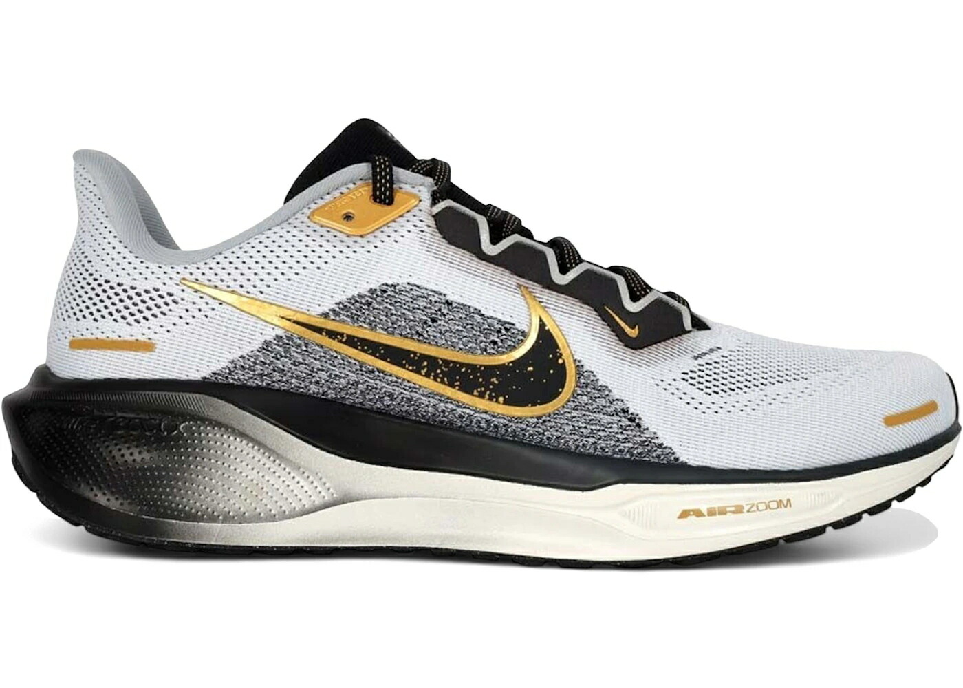 ナイキ ズーム ペガサス プレミアム 白色 ホワイト 黒色 ブラック ゴールド ズームペガサス スニーカー メンズ NIKE AIR ZOOM PEGASUS 41 PREMIUM WHITE BLACK METALLIC GOLD / WHITE BLACK METALLIC GOLD LIGHT
