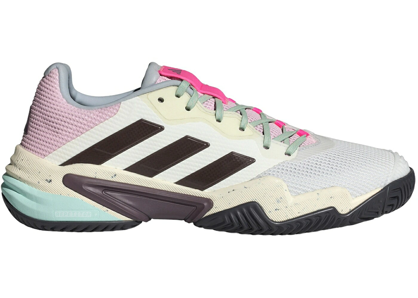 アディダス 防柵 サー青少年 白いこと 白いこと 緑 緑であること MET. スニーカー メンズ ADIDAS BARRICADE 13 CRYSTAL WHITE AURORA SEMI GREEN SPARK / CRYSTAL WHITE AURORA MET. SEMI