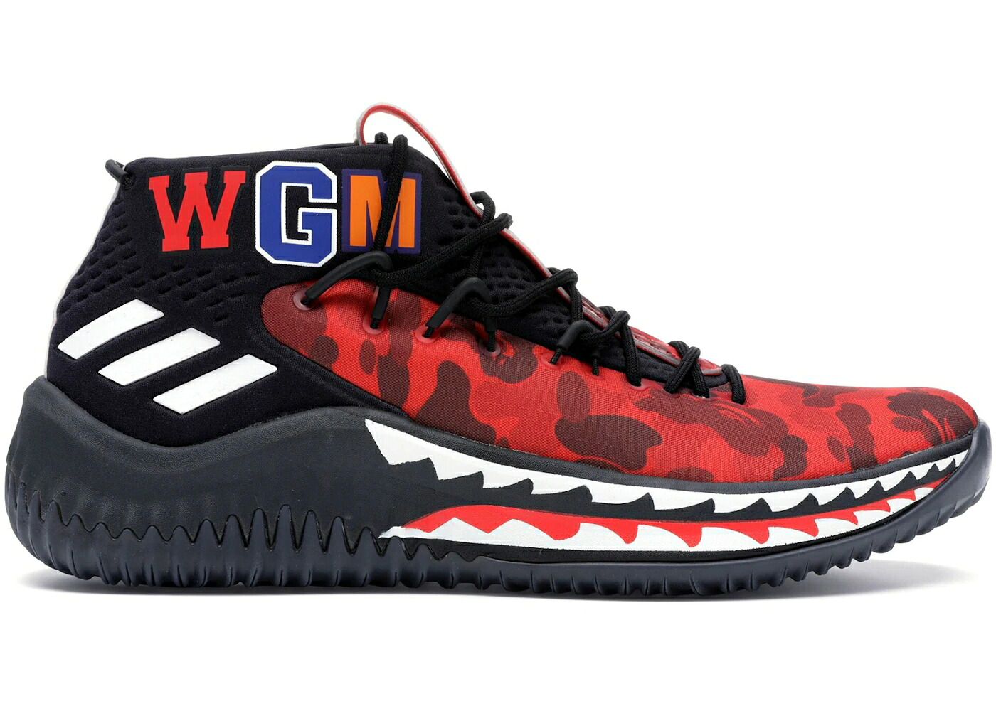 アディダス 赤 赤いこと 黒いこと 黒いこと 白いこと 白いこと スニーカー メンズ ADIDAS DAME 4 A BATHING APE RED / BLACK RED WHITE