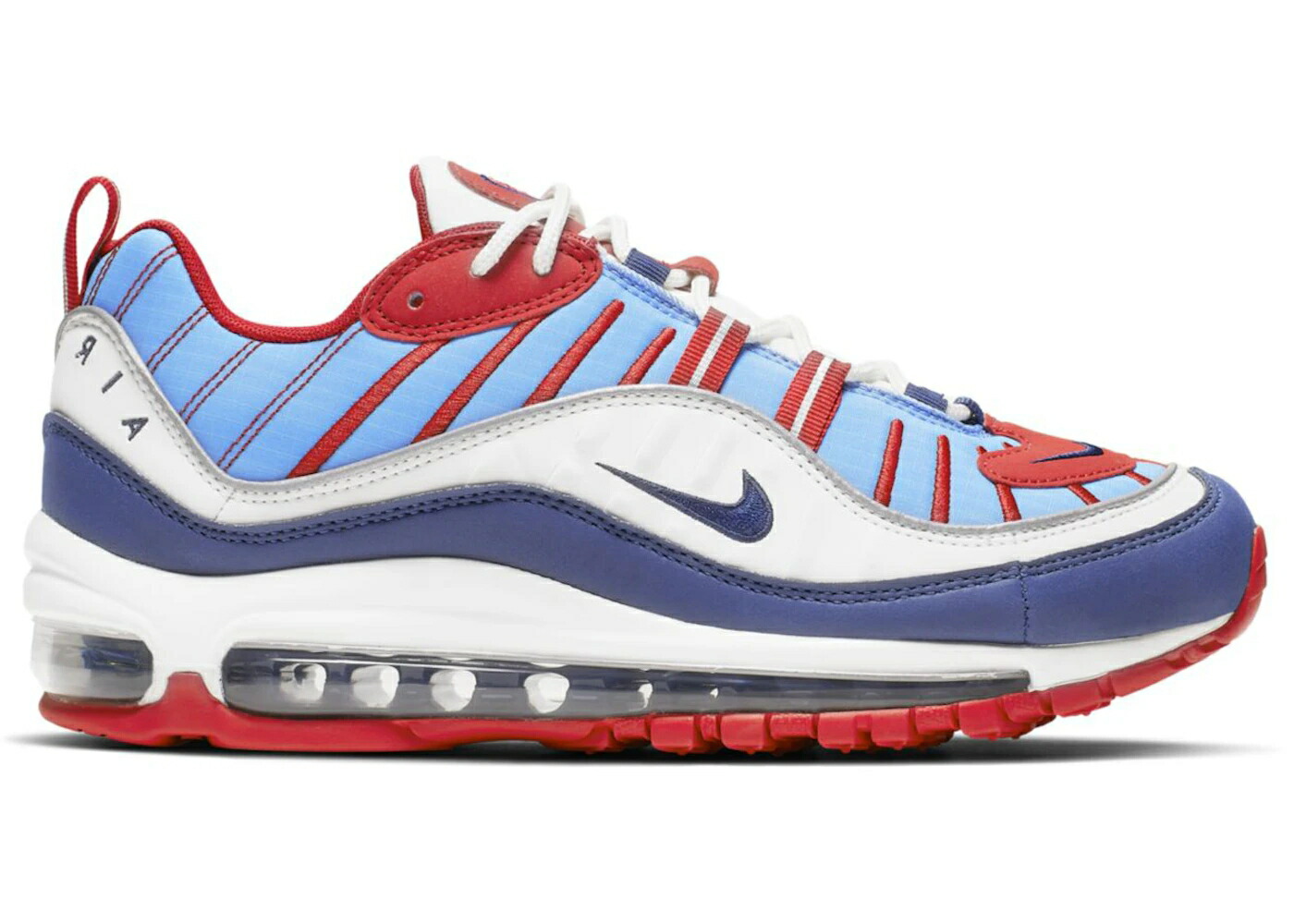 ナイキ マックス 青色 ブルー 赤 レッド 白色 ホワイト エアマックス WOMEN スニーカー レディース NIKE AIR MAX 98 BLUE RED WHITE (WOMEN) / SUMMIT WHITE BLUE VOID
