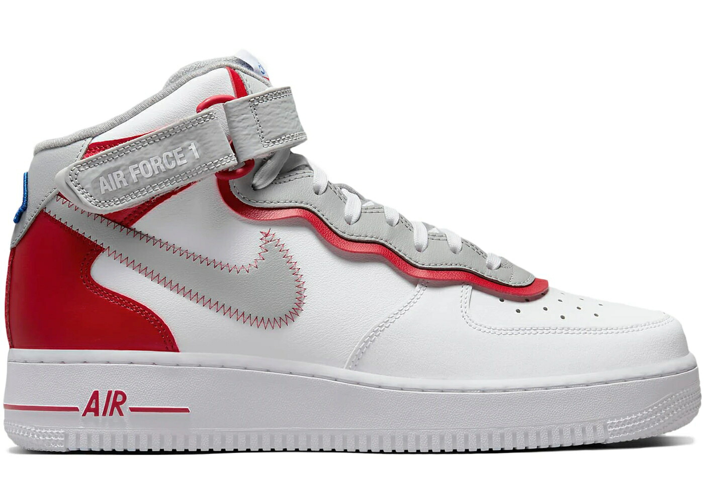ナイキ ミッド クラブ 白色 ホワイト 赤 レッド エアフォース スニーカー メンズ NIKE AIR FORCE 1 MID ATHLETIC CLUB WHITE GYM RED / WHITE GYM RED WHITE LIGHT SMOKE