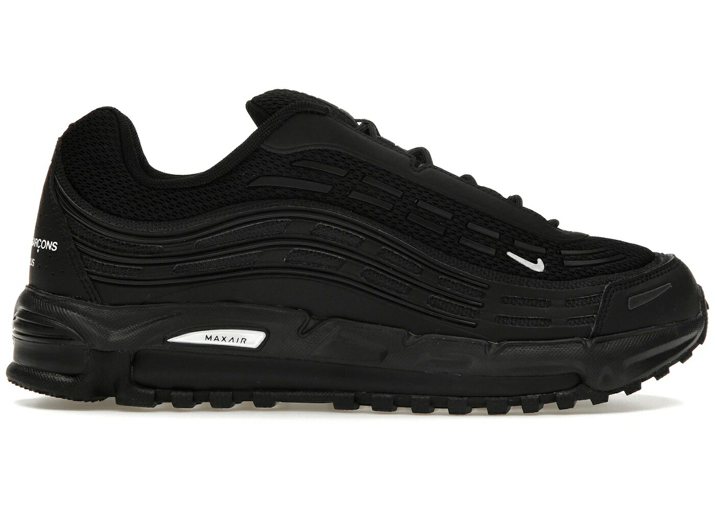 ナイキ マックス 黒いこと 黒いこと 白いこと 白いこと エア湖マックス 2.5 コムデ給仕 スニーカー メンズ NIKE AIR MAX TL COMME DES GARCONS HOMME PLUS BLACK / BLACK BLACK WHITE