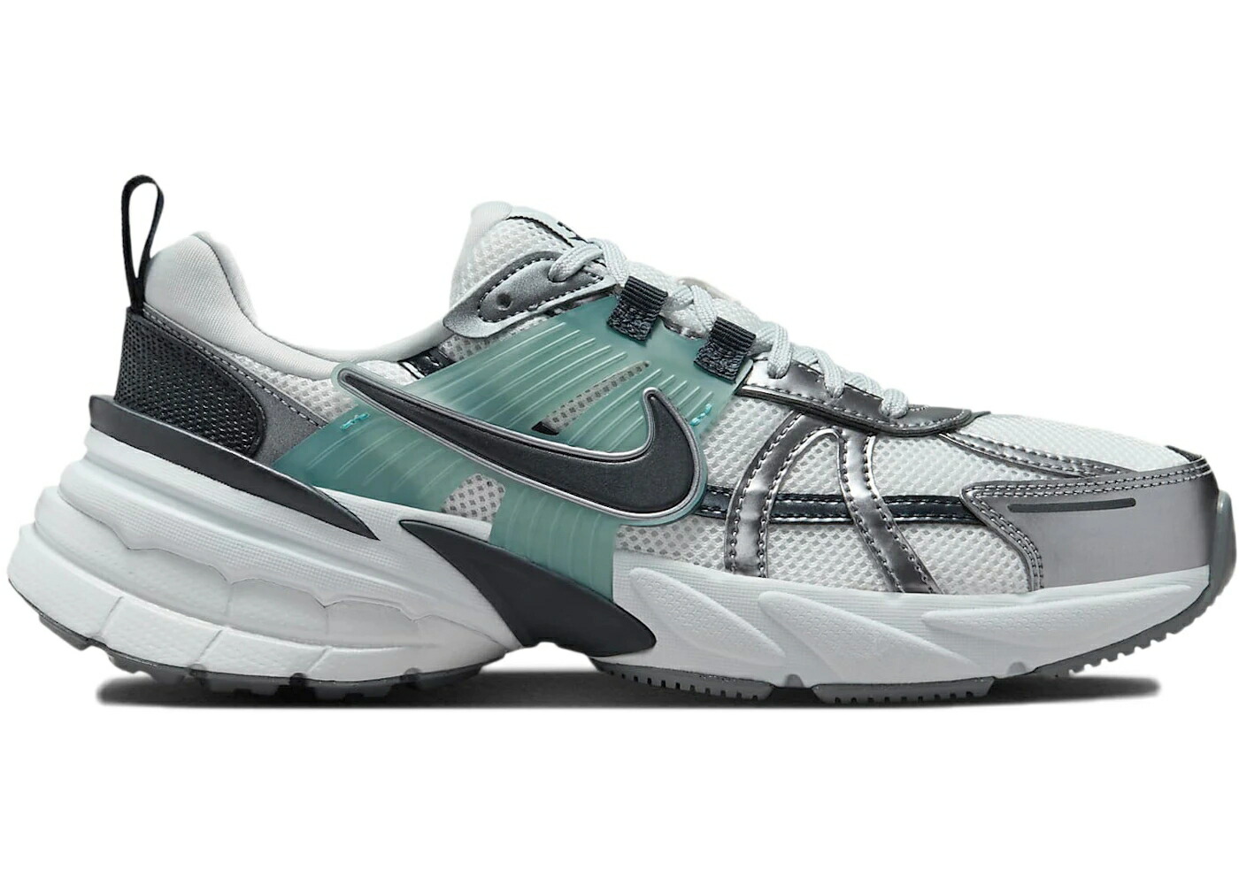 ナイキ 幽客 白いこと 白いこと 冷やりとした 薄墨色 薄墨色 WOMEN\u0027S スニーカー レディース NIKE V2K RUN SUMMIT WHITE DARK OBSIDION (WOMEN\u0027S) / SUMMIT WHITE METALLIC COOL GREY