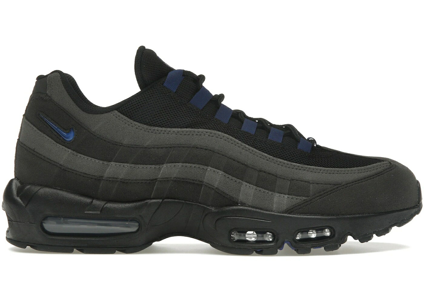 ナイキ マックス 黒いこと 黒いこと ディープ 青み 青色 大気圏マックス スニーカー メンズ NIKE AIR MAX 95 JEWEL BLACK DEEP ROYAL / BLACK DEEP ROYAL BLUE ANTHRACITE