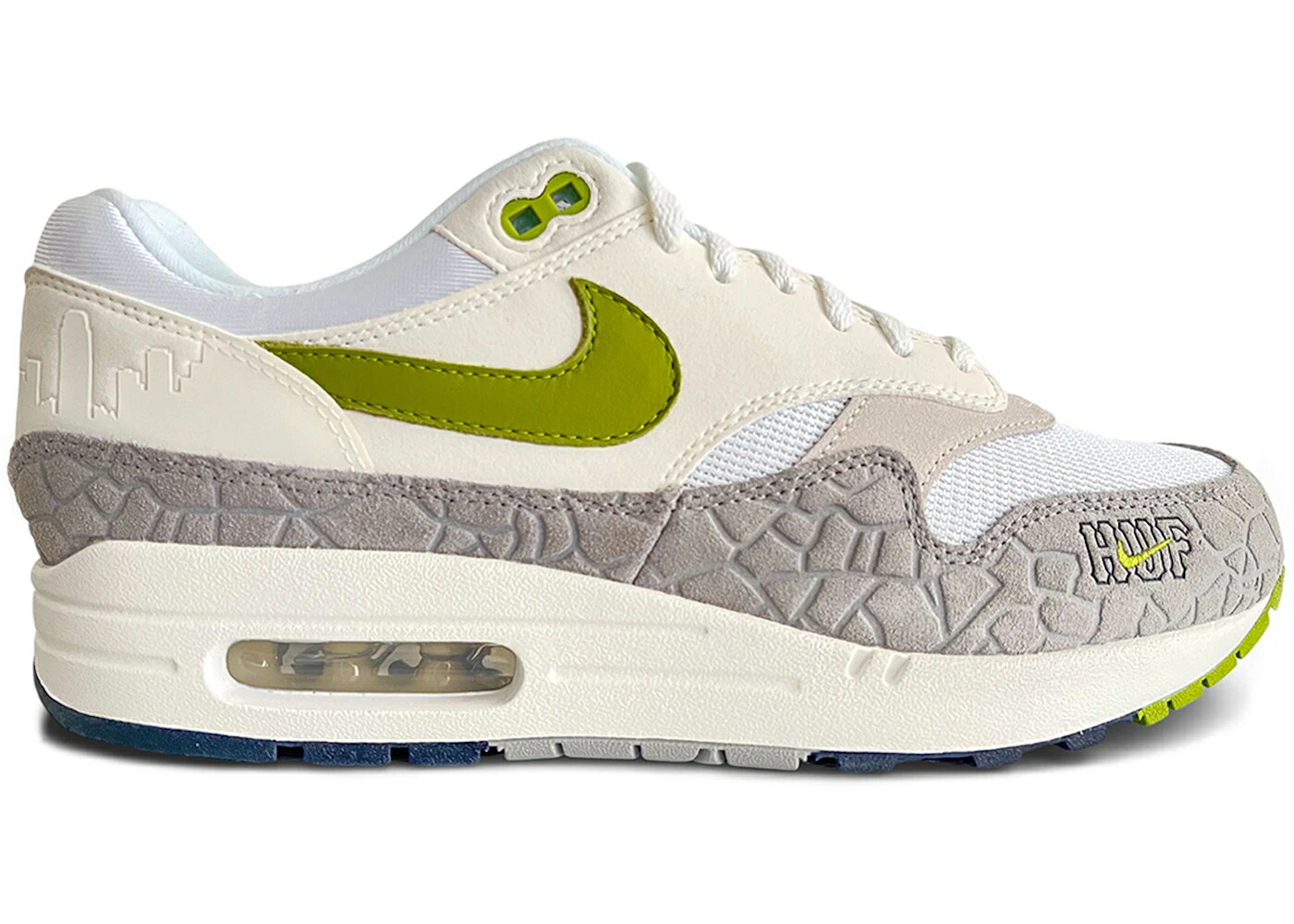 ナイキ マックス ハフ 白色 ホワイト 灰色 グレー エアマックス & スニーカー メンズ NIKE AIR MAX 1 SP HUF WHITE PEAR (FRIENDS FAMILY) / WHITE PEAR SAIL MEDIUM GREY｜スニケス