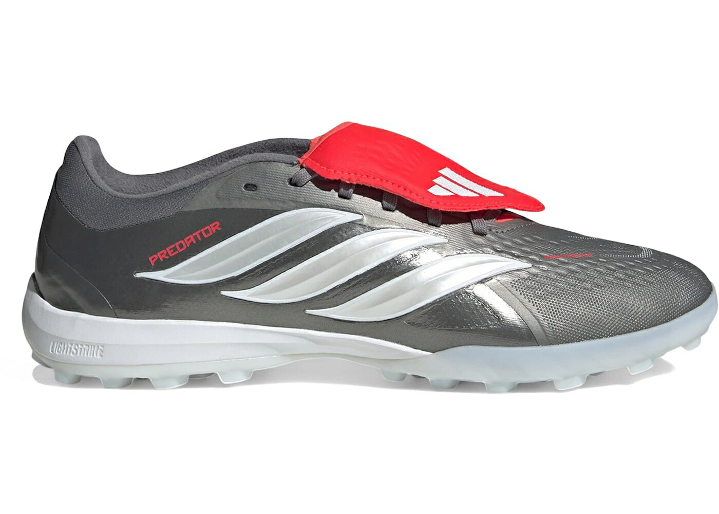 アディダス プレデター 労働者階級 しろがね色 スチール写真 皆無 スニーカー メンズ ADIDAS PREDATOR PRO FOLD-OVER TONGUE TF FINISHERS STEEL PACK / IRON METALLIC ZERO METALIC LUCID