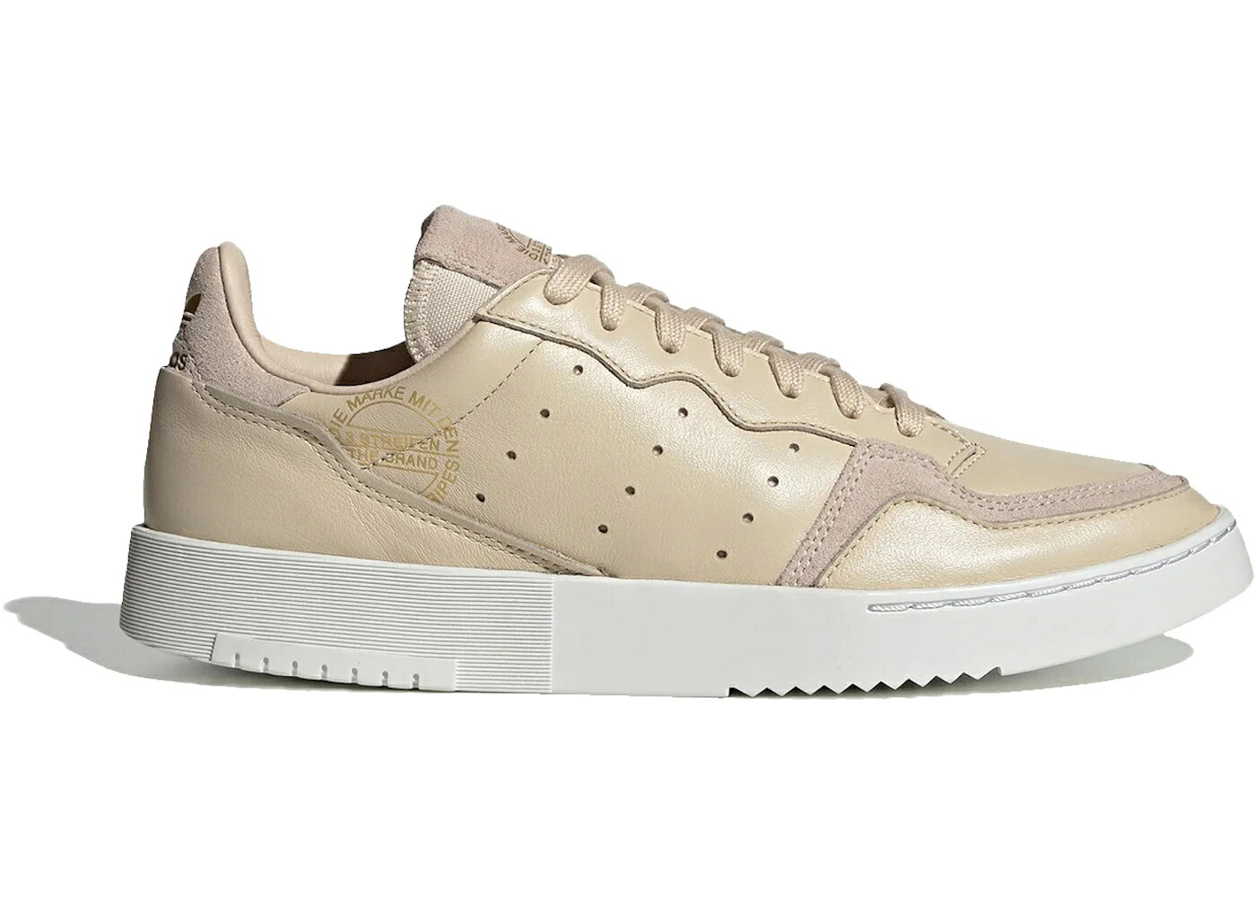 アディダス 白いこと 白いこと ゴールド スニーカー メンズ ADIDAS SUPERCOURT LINEN / LINEN CRYSTAL WHITE MATTE GOLD