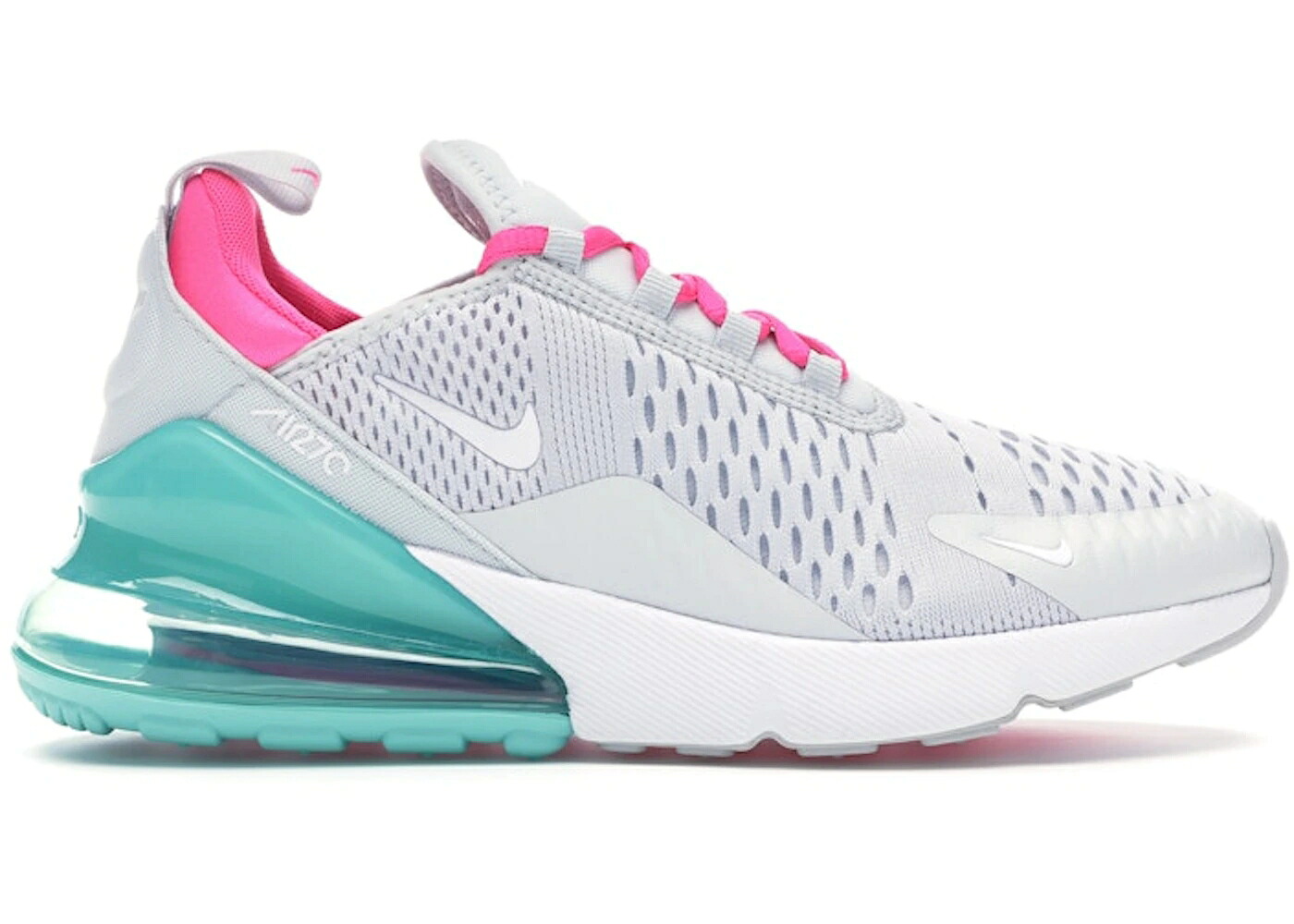 ナイキ マックス ピュア プラチナム ピンク ブラスト エアマックス WOMEN'S スニーカー レディース NIKE AIR MAX 270 SOUTH BEACH (WOMEN'S) / PURE PLATINUM PINK BLAST AURORA