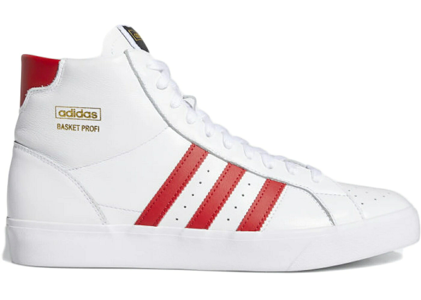 アディダス 白いこと 白いこと ゴールド スニーカー メンズ ADIDAS BASKET PROFI CLOUD WHITE SCARLET / CLOUD WHITE SCARLET GOLD