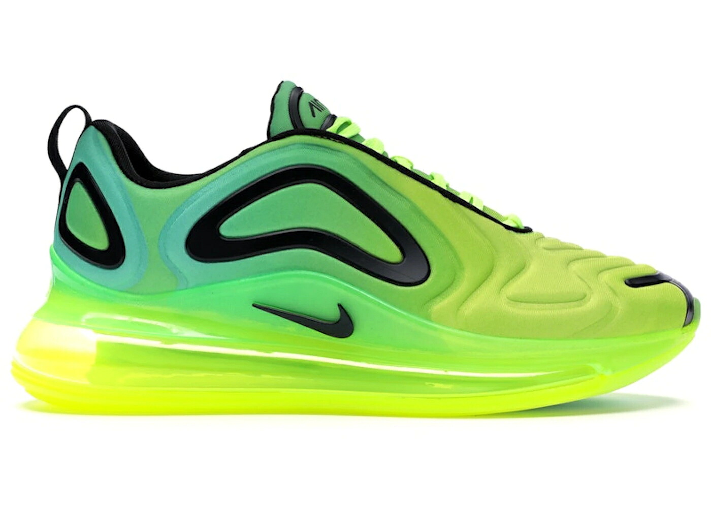 ナイキ マックス 黒色 ブラック エアマックス スニーカー メンズ NIKE AIR MAX 720 VOLT BLACK / VOLT BLACK BORDEAUX VOLT GLOW