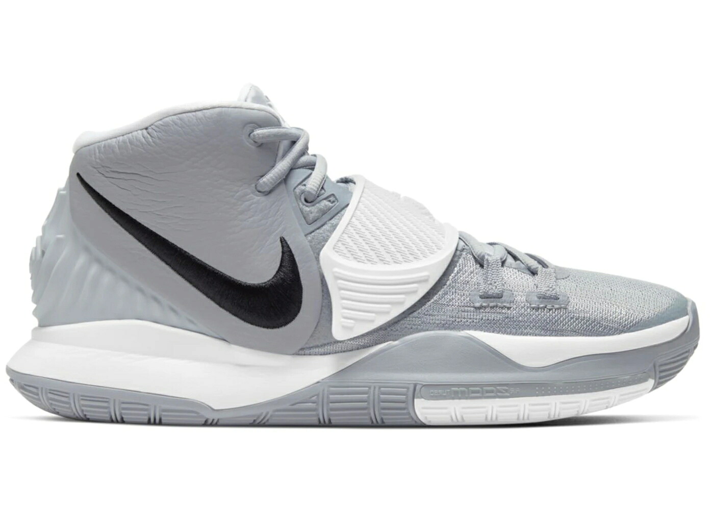 ナイキ カイリー チーム 灰色 グレー 白色 ホワイト 黒色 ブラック スニーカー メンズ NIKE KYRIE 6 TEAM WOLF GREY / WOLF GREY WHITE BLACK|スニケス