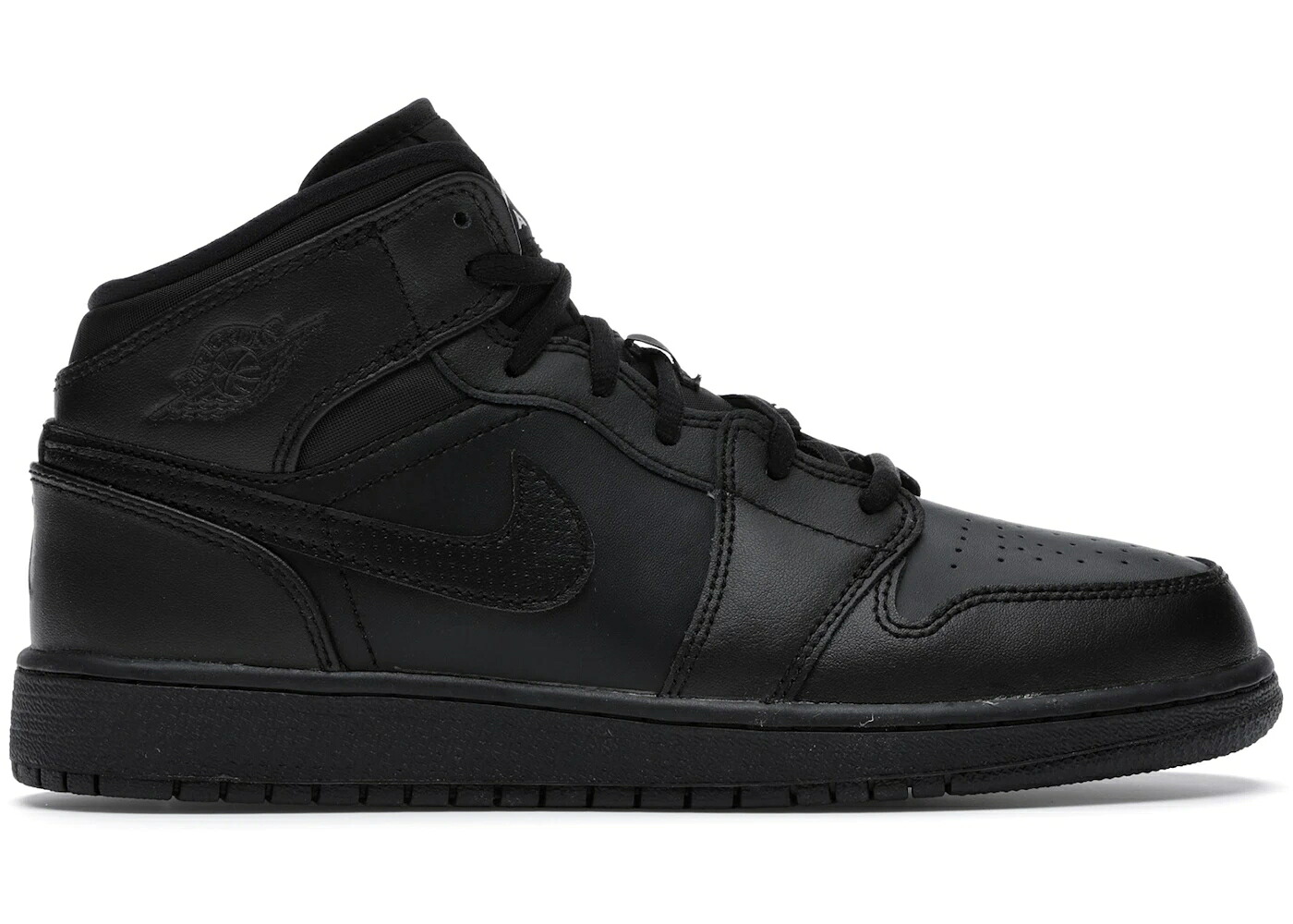 ナイキ ジョーダン ミッド 黒いこと 黒いこと 白いこと 白いこと お坊っちゃん キッズ JORDAN 1 RETRO MID BLACK (2016) (GS) / BLACK WHITE もの言う花 マタニティ スニーカー