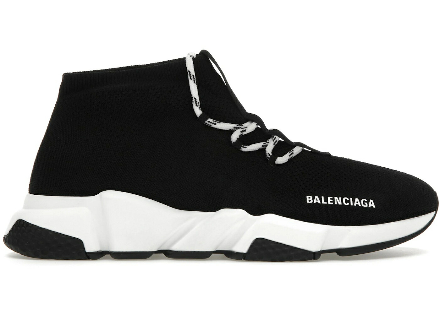 バレンシアガ スピード 黒色 ブラック 白色 ホワイト WOMEN'S スニーカー レディース BALENCIAGA SPEED LACE UP BLACK WHITE (WOMEN'S) /