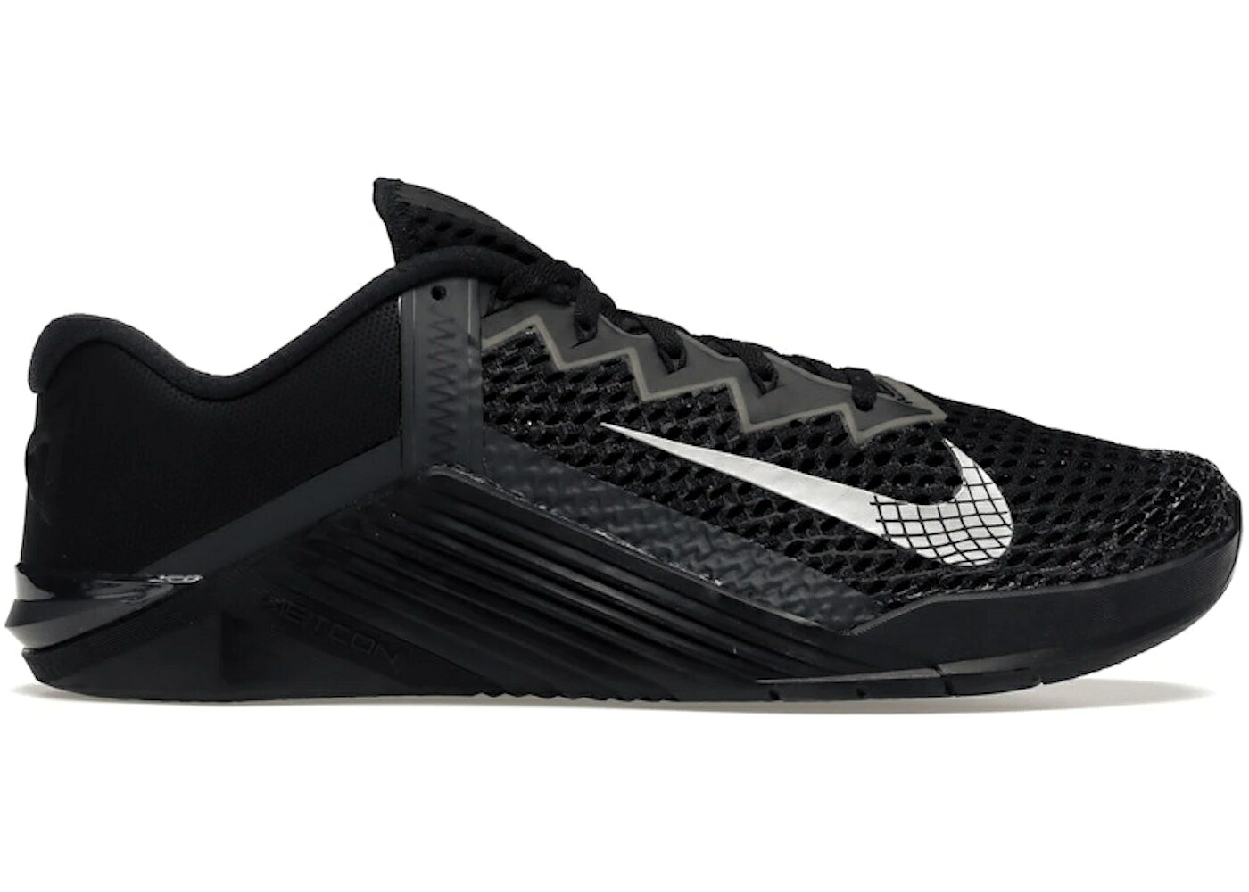 ナイキ 黒色 ブラック 銀色 シルバー スニーカー メンズ NIKE METCON 6 BLACK METALLIC SILVER / BLACK ANTHRACITE METALLIC SILVER
