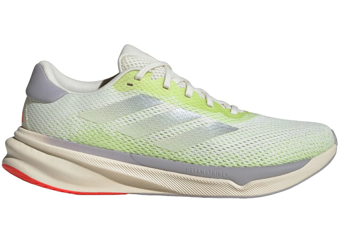 アディダス スーパーノバ ノヴァ 白色 ホワイト 銀色 シルバー ライム スニーカー メンズ ADIDAS SUPERNOVA STRIDE OFF WHITE SILVER METALLIC PULSE LIME / OFF WHITE SILVER METALLIC PULSE|スニケス