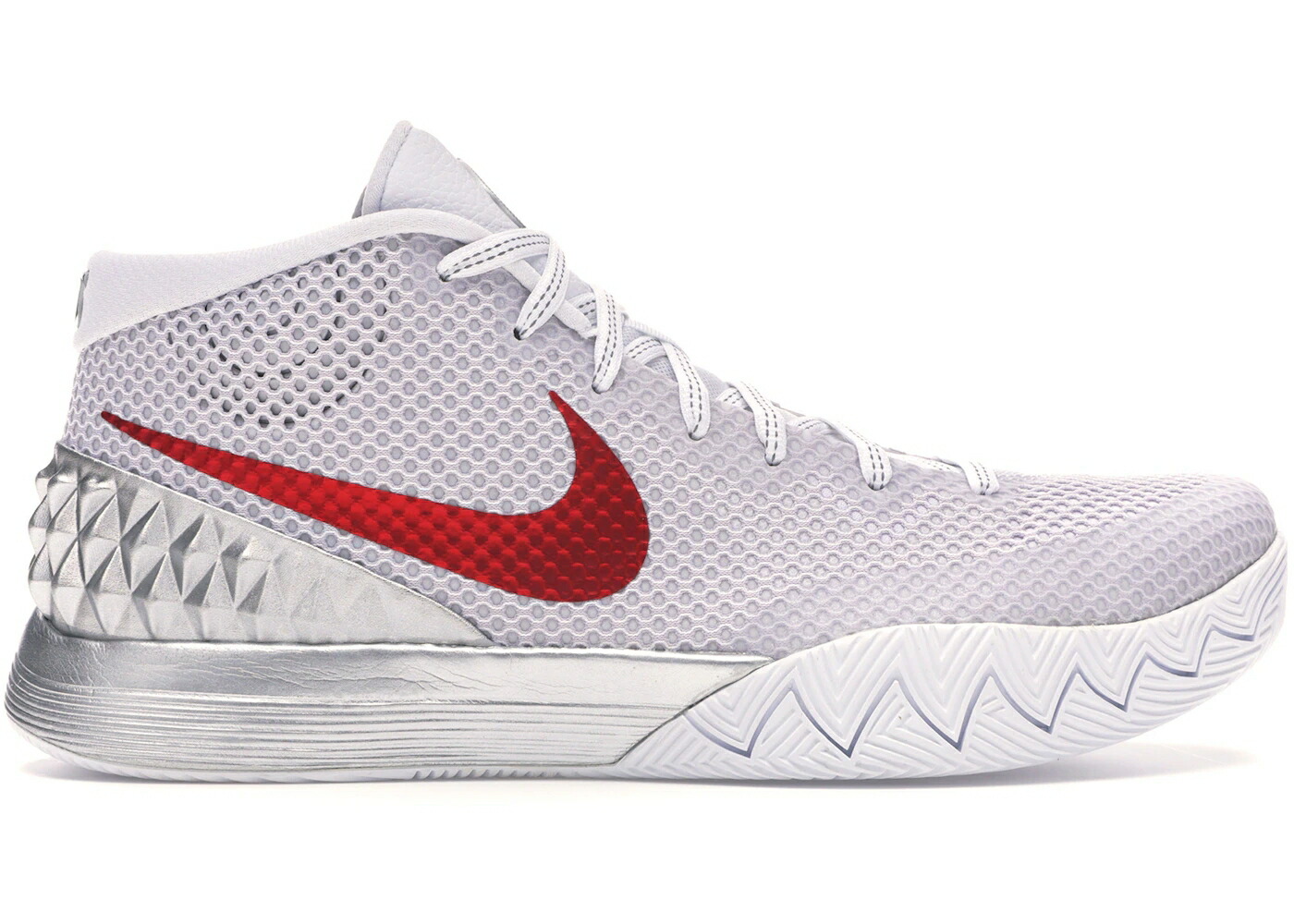 ナイキ カイリー ナイト 白色 ホワイト 赤 レッド ピュア プラチナム スニーカー メンズ NIKE KYRIE 1 OPENING NIGHT / WHITE GYM RED PURE PLATINUM