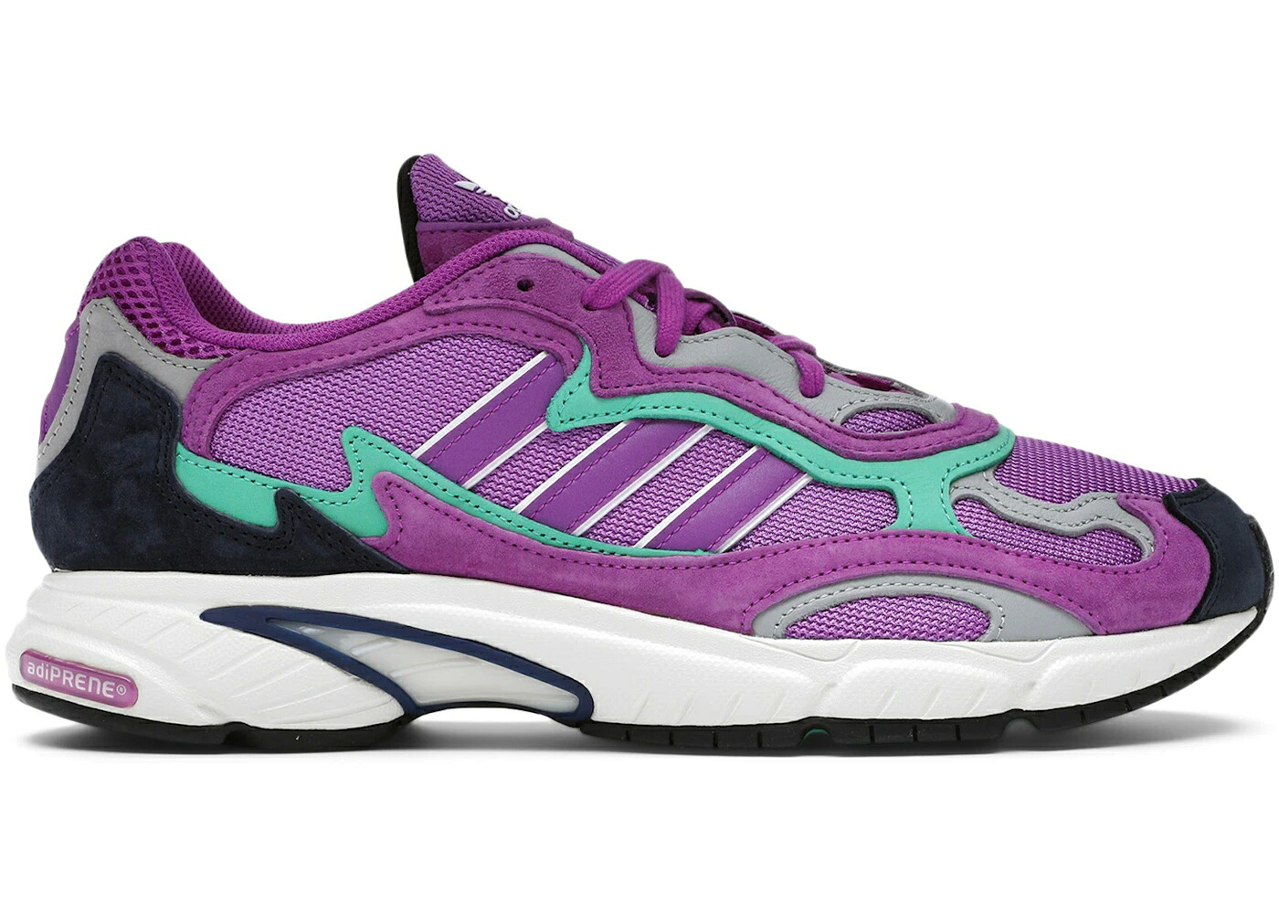 アディダス 幽客 ぼうぜん自失 紫 パープル スニーカー メンズ ADIDAS TEMPER RUN SHOCK PURPLE / SHOCK PURPLE SHOCK PURPLE GLOW