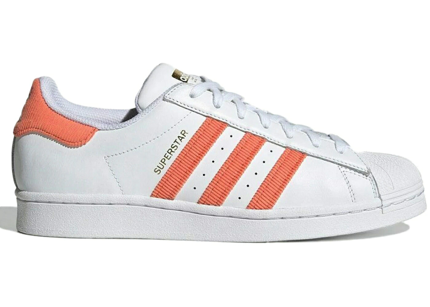 アディダス はやりっ児 橙 オレンジ色 コール天 白いこと 白いこと スニーカー メンズ ADIDAS SUPERSTAR TRUE ORANGE CORDUROY / TRUE ORANGE CLOUD WHITE METALLIC