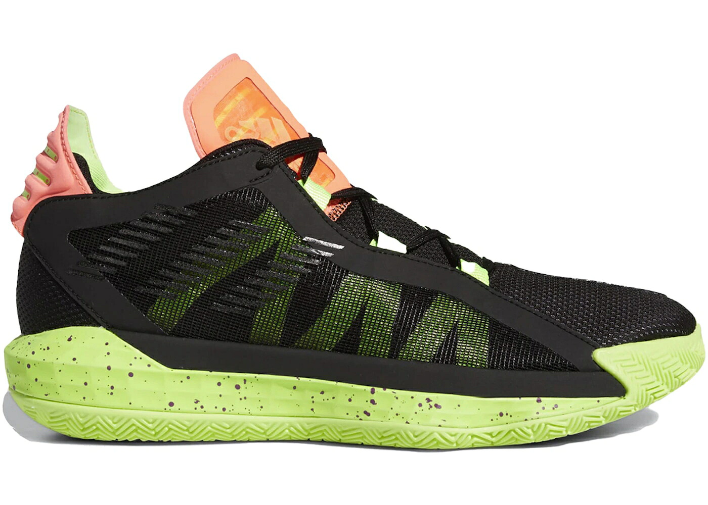 アディダス 緑 緑であること 紫 パープル スニーカー メンズ ADIDAS DAME 6 SIGNAL GREEN CORAL / SIGNAL GREEN GLORY PURPLE SIGNAL