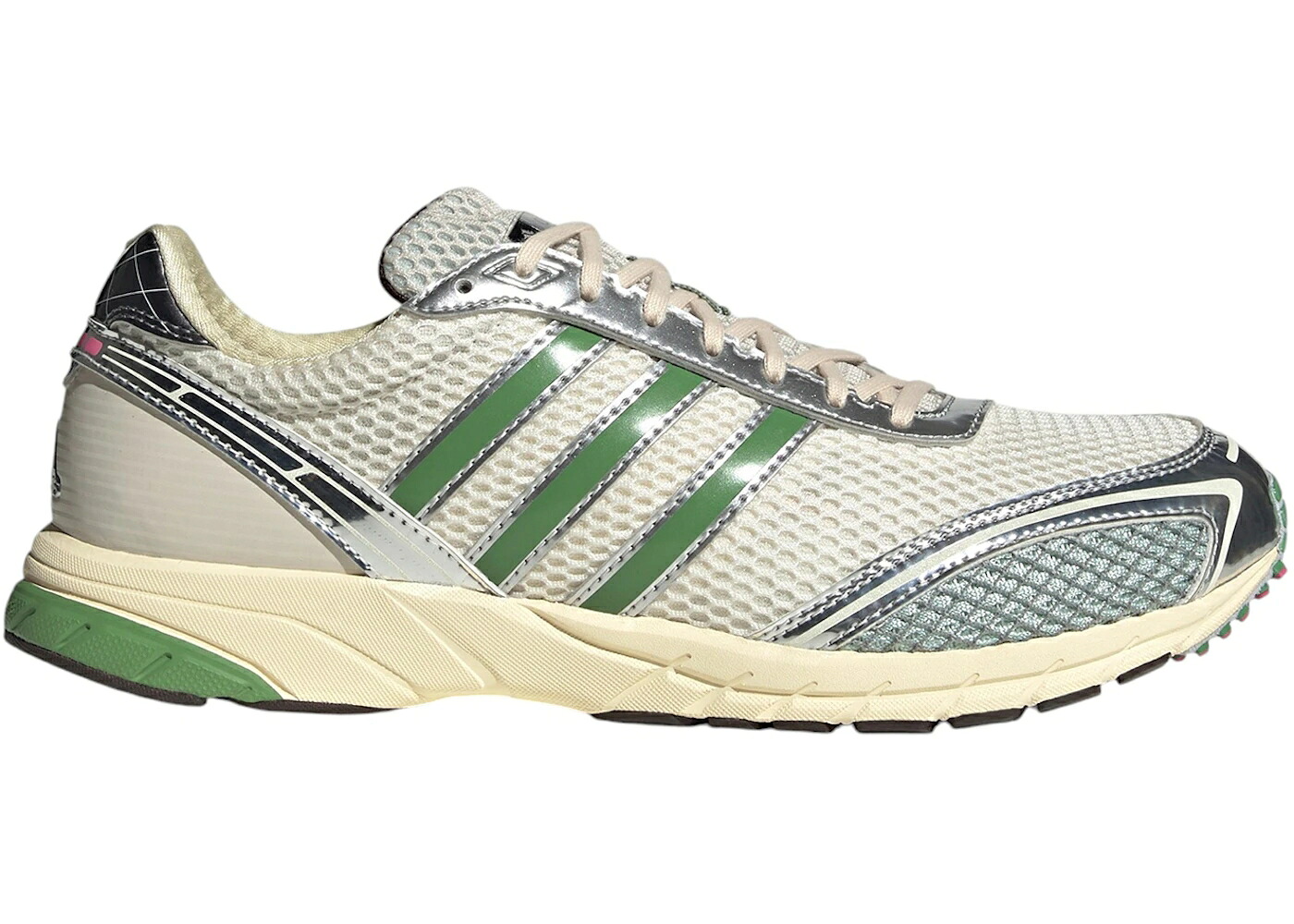 アディダス アディゼロ アディオス クリーム 白色 ホワイト 緑 グリーン スニーカー メンズ ADIDAS ADIZERO ADIOS OG CREAM WHITE PRELOVED GREEN / CREAM WHITE PRELOVED GREEN DARK|スニケス