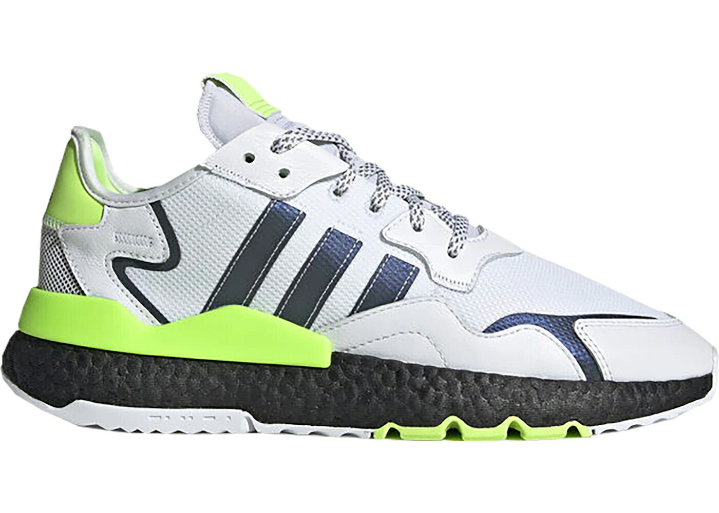 アディダス ジョガーパンツ 白色 ホワイト 緑 グリーン コア 黒色 ブラック スニーカー メンズ ADIDAS NITE JOGGER CLOUD WHITE SIGNAL GREEN / CLOUD WHITE CORE BLACK SIGNAL