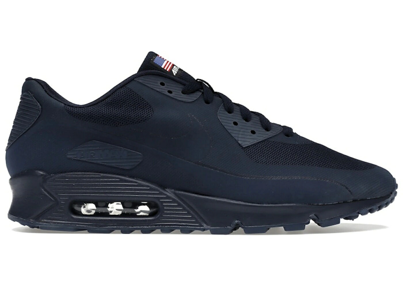 ナイキ マックス ハイパーフューズ 青み 青色 紺色 米国海軍 大気圏マックス スニーカー メンズ NIKE AIR MAX 90 HYPERFUSE INDEPENDENCE DAY BLUE / MIDNIGHT NAVY MIDNIGHT NAVY