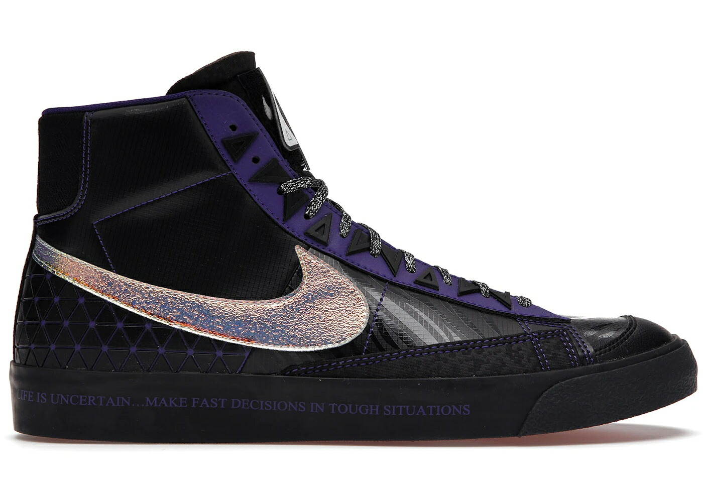 ナイキ ブレイザー ミッド 黒いこと 黒いこと 紫 パープル スニーカー メンズ NIKE BLAZER MID 77 DOERNBECHER AYMAN / BLACK PURPLE スニーカー-メンズ靴-靴
