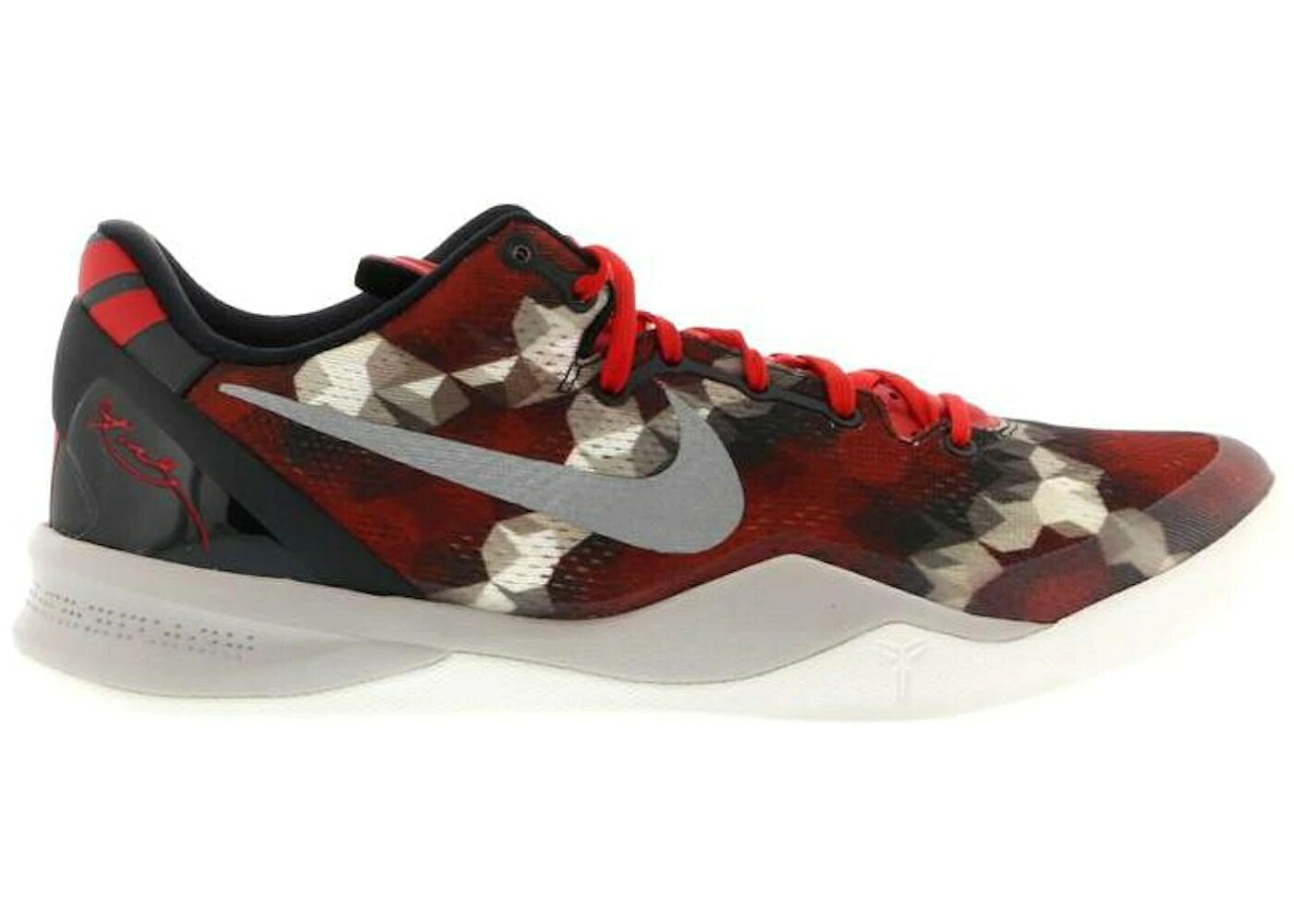 ナイキ コービー 赤 赤いこと スニーカー メンズ NIKE KOBE 8 MILK SNAKE / UNIVERSITY RED SAIL NOBLE RED