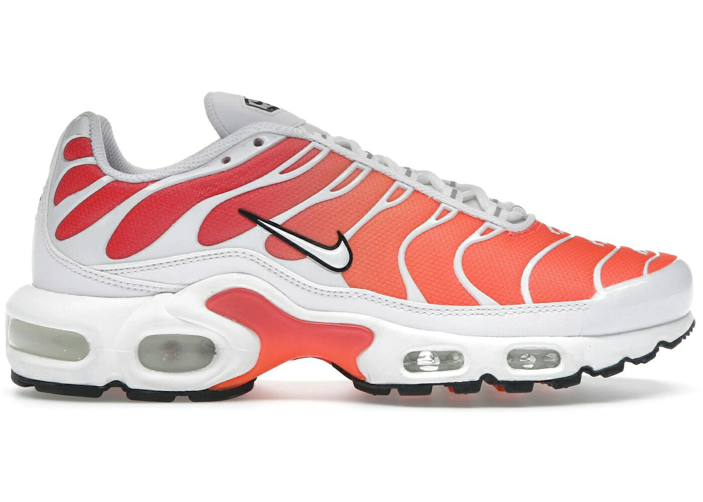 ナイキ マックス 白色 ホワイト 橙 オレンジ エアマックスプラス WOMEN スニーカー レディース NIKE AIR MAX PLUS WHITE SUNRISE (WOMEN) / WHITE EMBER GLOW TOTAL ORANGE