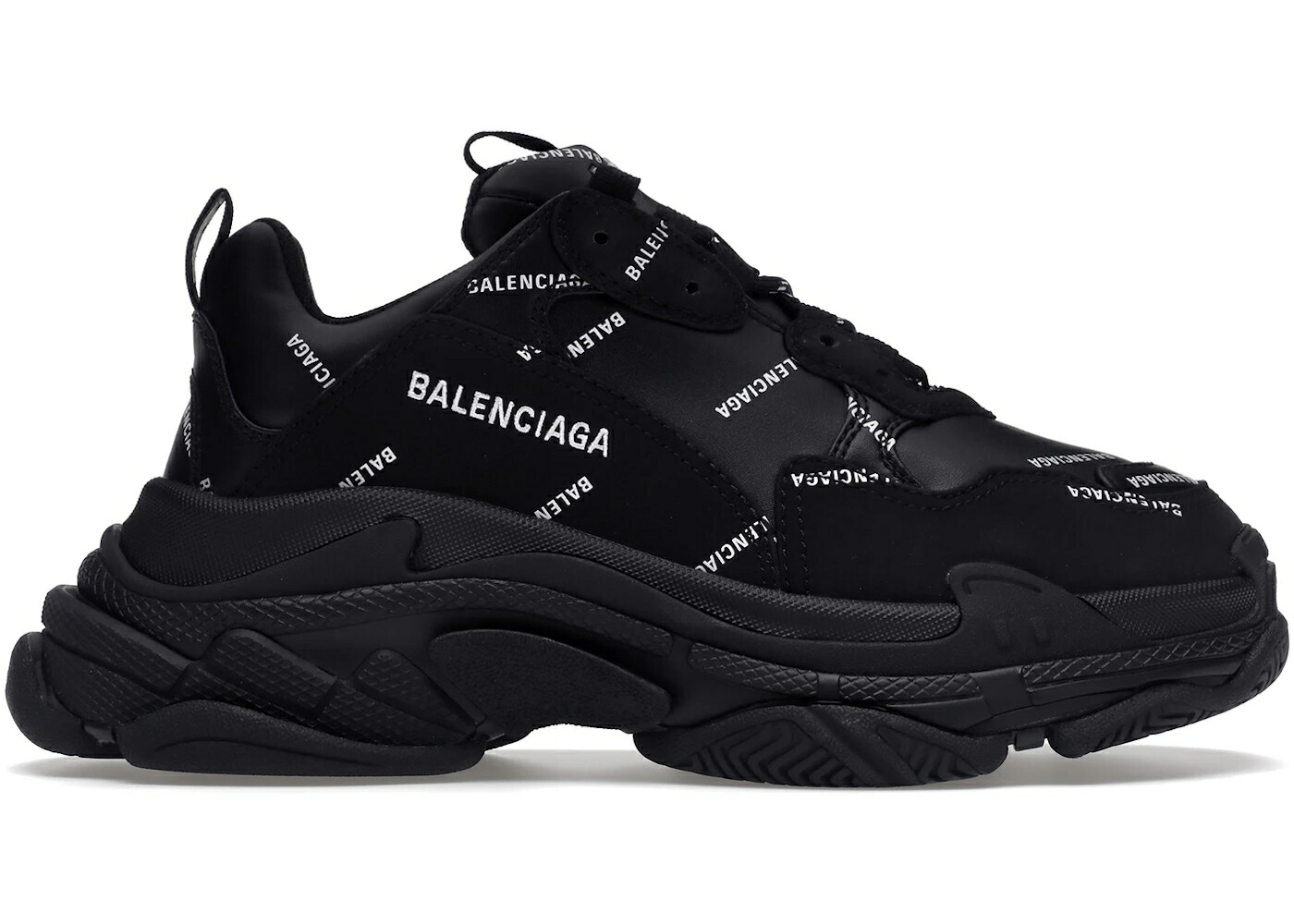 バレンシアガ 黒いこと 黒いこと ロゴタイプ WOMEN\u0027S スニーカー レディース BALENCIAGA TRIPLE S BLACK LOGO (WOMEN\u0027S) /