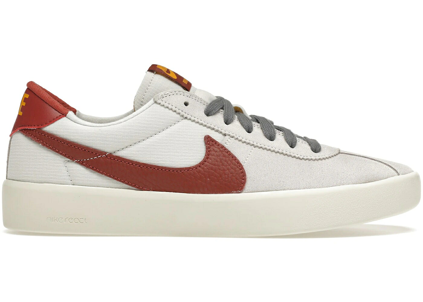 ナイキ エスビー ブルーイン リアクト 灰色 グレー チーム 赤 レッド ナチュラル スニーカー メンズ NIKE SB BRUIN REACT GREY TEAM RED / GREY TEAM RED NATURAL