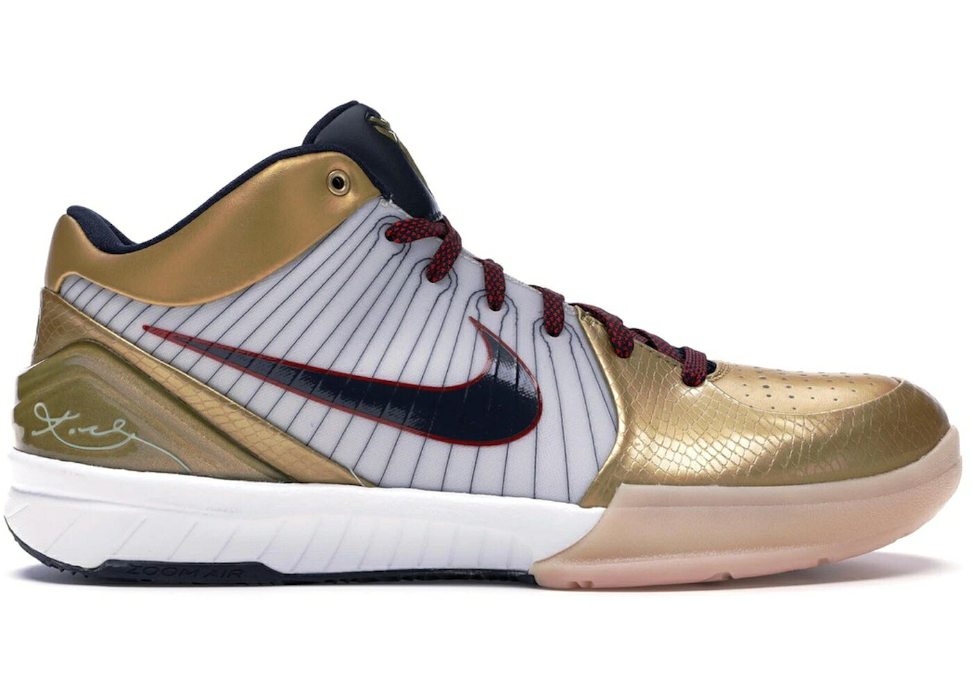 ナイキ コービー ゴールド 白いこと 白いこと 赤 赤いこと スニーカー メンズ NIKE KOBE 4 GOLD MEDAL (2009) / WHITE DARK OBSIDIAN VARSITY RED