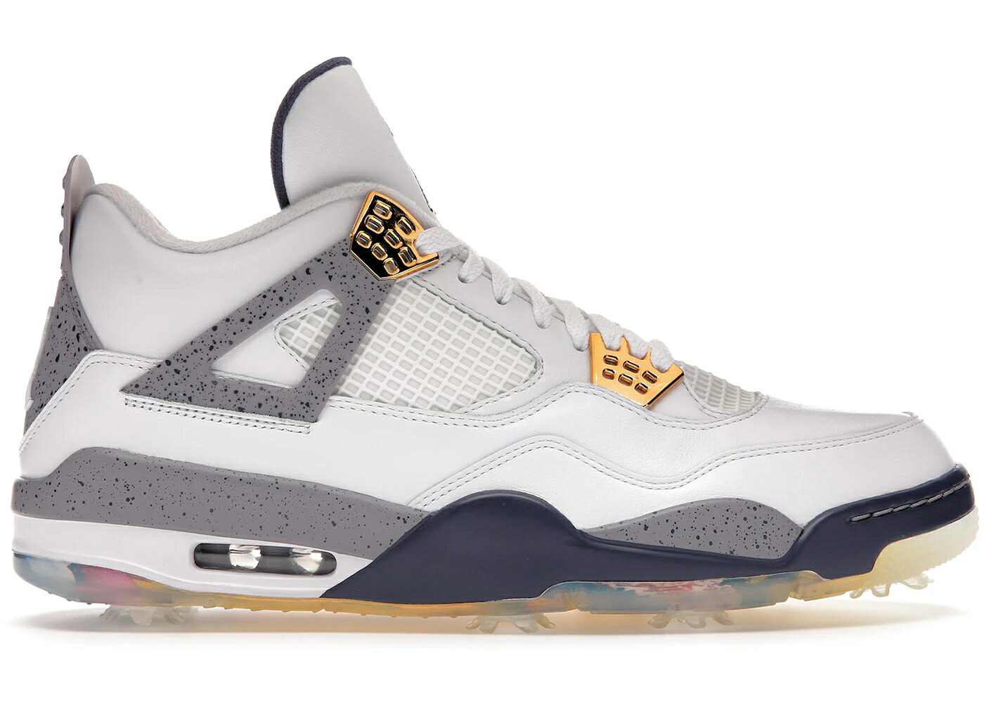 ナイキ ジョーダン ゴルフ 白色 ホワイト 紺色 ネイビー スニーカー メンズ JORDAN 4 RETRO GOLF EASTSIDE / WHITE MIDNIGHT NAVY