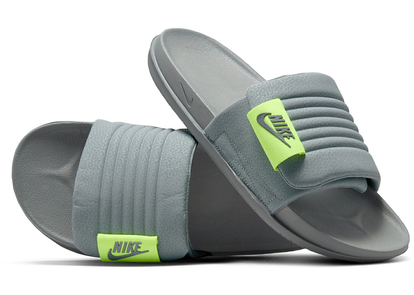 ナイキ サンダル 冷やりとした 薄墨色 薄墨色 スニーカー メンズ NIKE OFFCOURT ADJUST SLIDE COOL GREY VOLT / COOL GREY VOLT COOL GREY