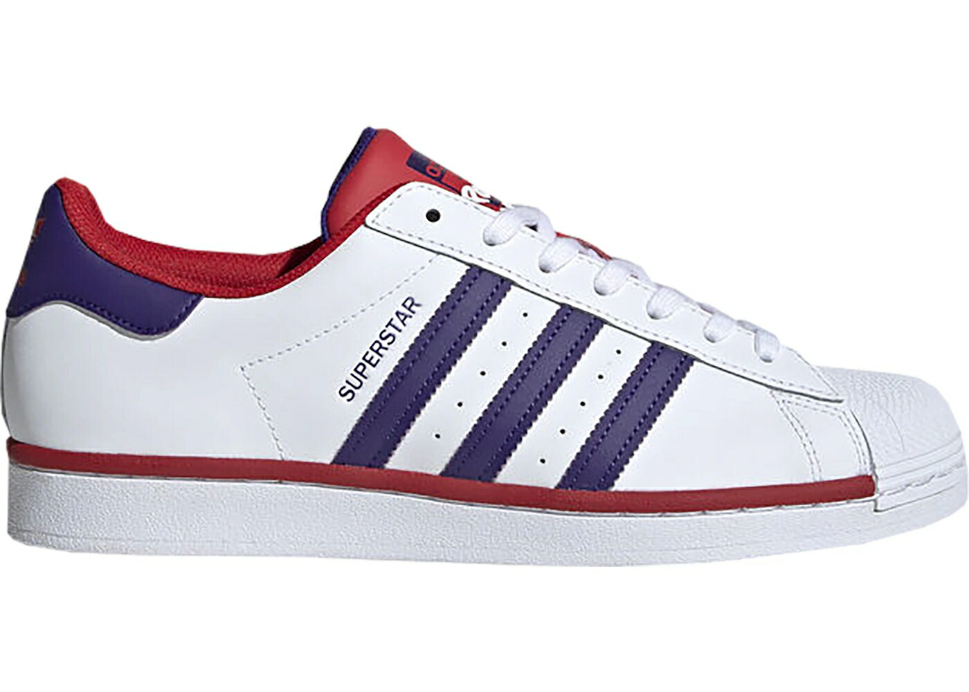 アディダス はやりっ児 白いこと 白いこと 紫 パープル スニーカー メンズ ADIDAS SUPERSTAR WHITE PURPLE SCARLET / CLOUD WHITE PURPLE SCARLET
