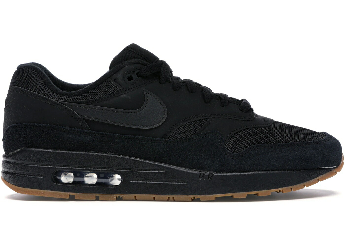 ナイキ マックス 黒いこと 黒いこと 赤銅色 赤銅色 エア湖マックス スニーカー メンズ NIKE AIR MAX 1 BLACK GUM / BLACK BLACK GUM MEDIUM BROWN