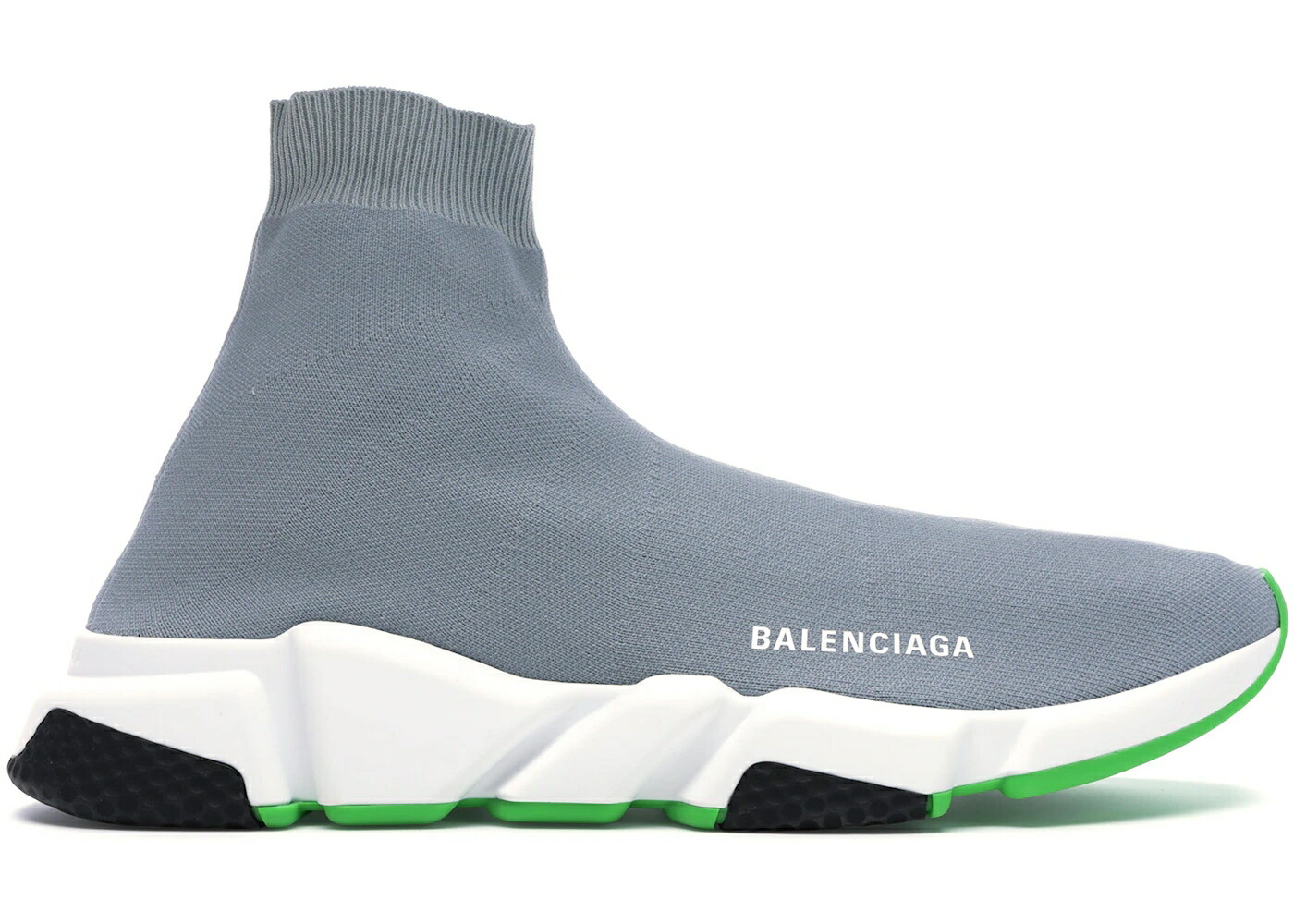 バレンシアガ す早さ 調教師 薄墨色 薄墨色 薄墨色 緑 緑であること スニーカー メンズ BALENCIAGA SPEED TRAINER GRAY GREEN / GREY GREEN