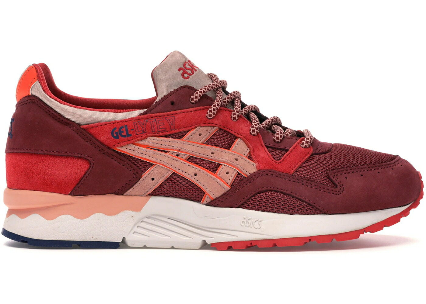 アシックス ゲルライト ボルケーノ ヴォルケーノ ワイン色 バーガンディー 赤 レッド ピンク スニーカー メンズ ASICS GEL-LYTE V RONNIE FIEG VOLCANO / BURGUNDY RED PINK